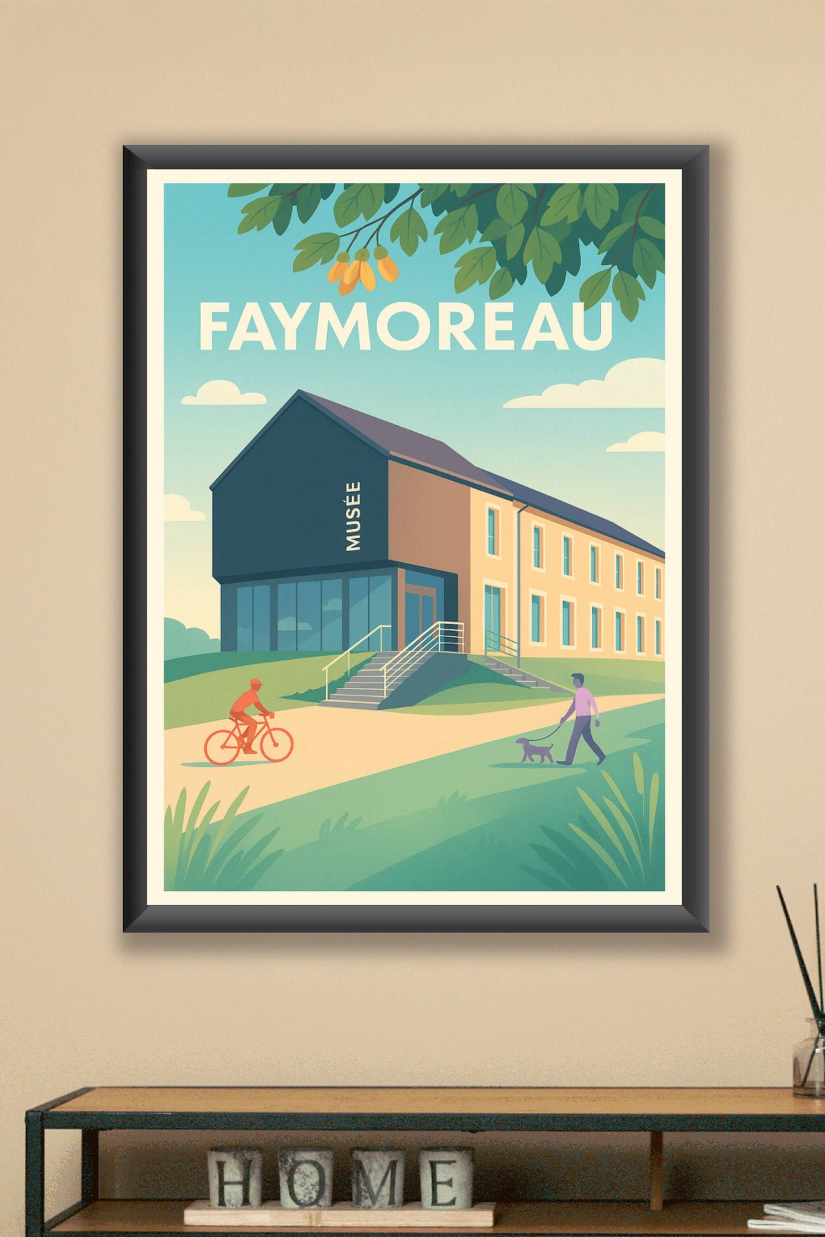 Affiche Faymoreau — Le charme tranquille du musée local · poster d'art de Faymoreau