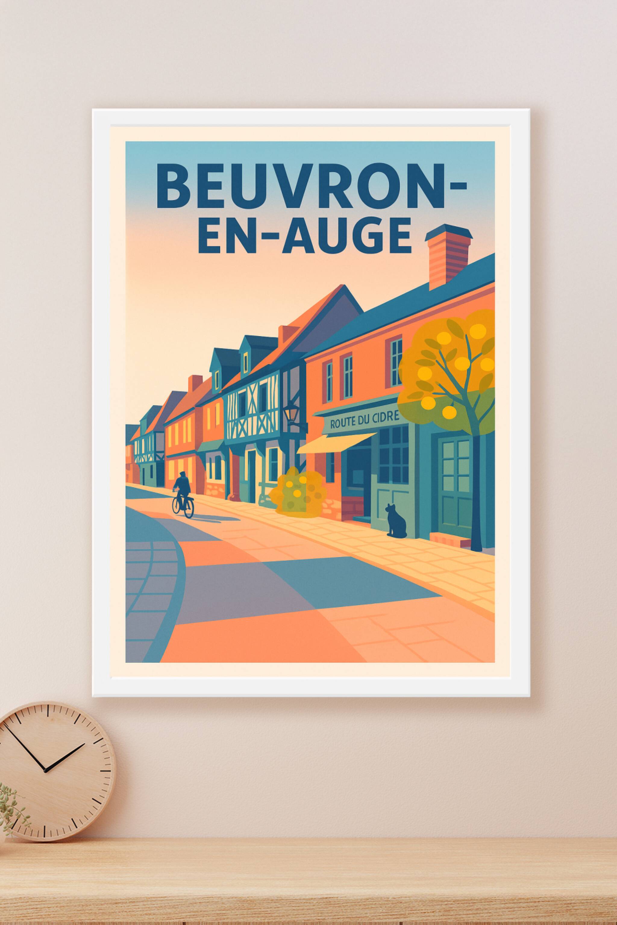 Affiche Beuvron-en-Auge — Charme authentique normand · poster d'art de Beuvron-en-Auge