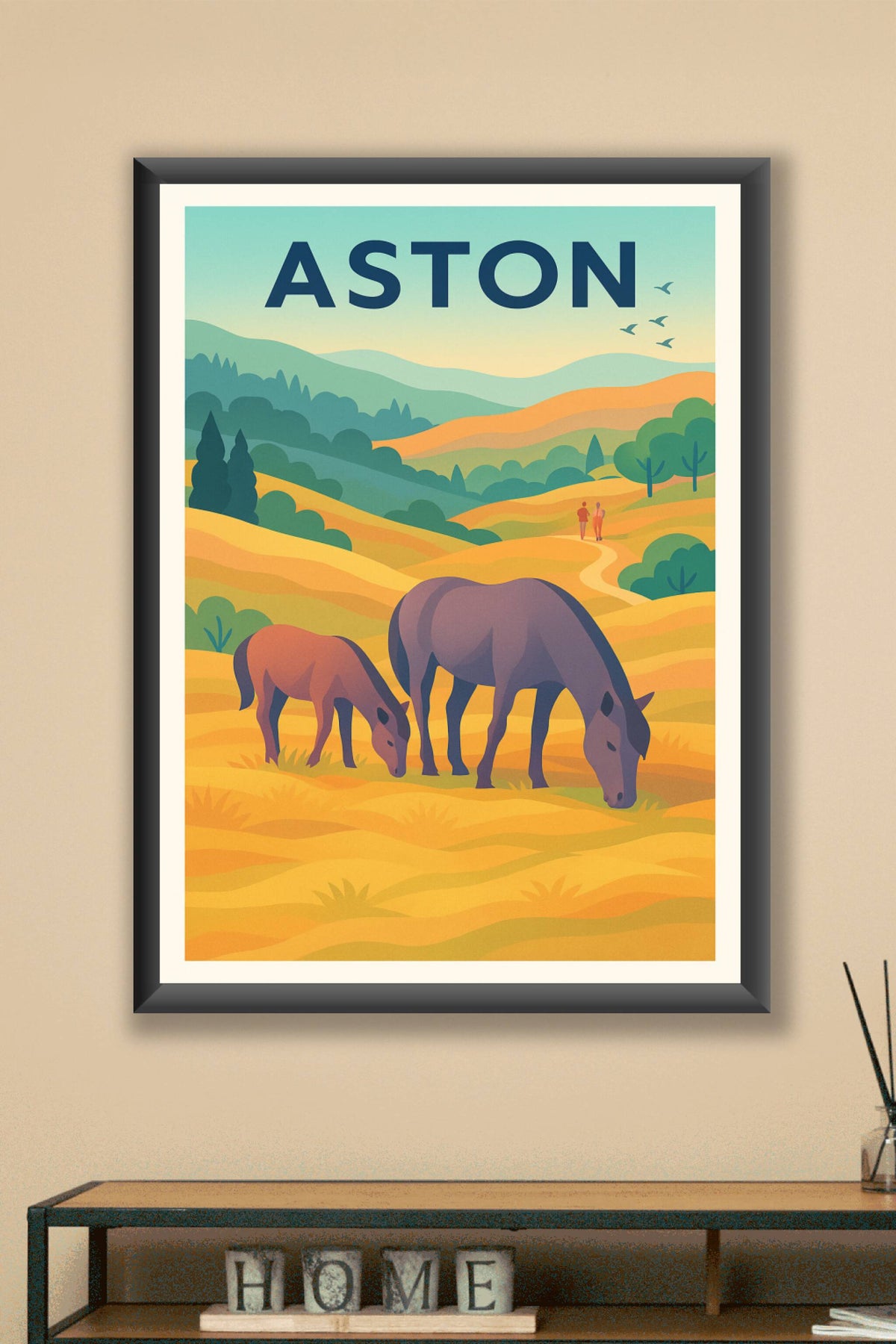 Affiche Aston — Sérénité champêtre et nature préservée · poster d'art de Aston