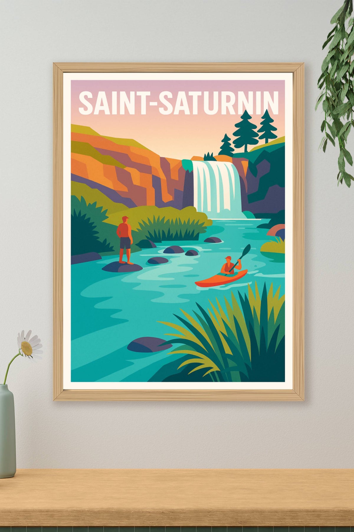Affiche Saint-Saturnin — Évasion Nature et Aventure · poster d'art de Saint-Saturnin