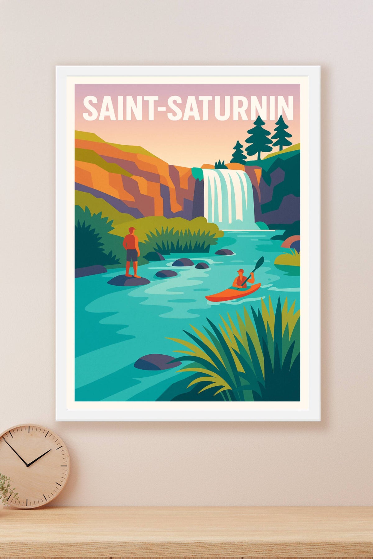 Affiche Saint-Saturnin — Évasion Nature et Aventure · poster d'art de Saint-Saturnin
