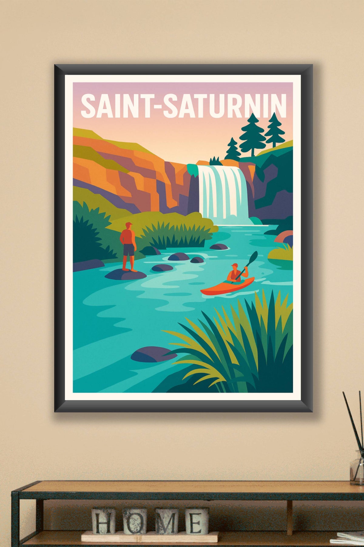Affiche Saint-Saturnin — Évasion Nature et Aventure · poster d'art de Saint-Saturnin