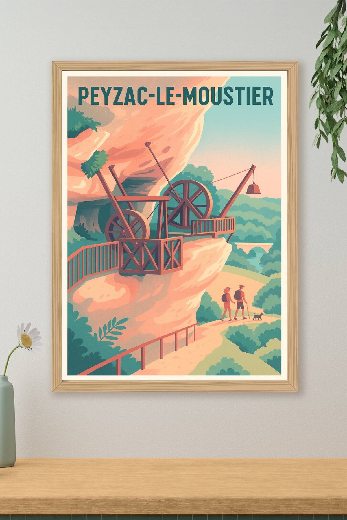 Affiche Peyzac-le-Moustier — Une escapade nature et patrimoine · poster d'art de Peyzac-le-Moustier
