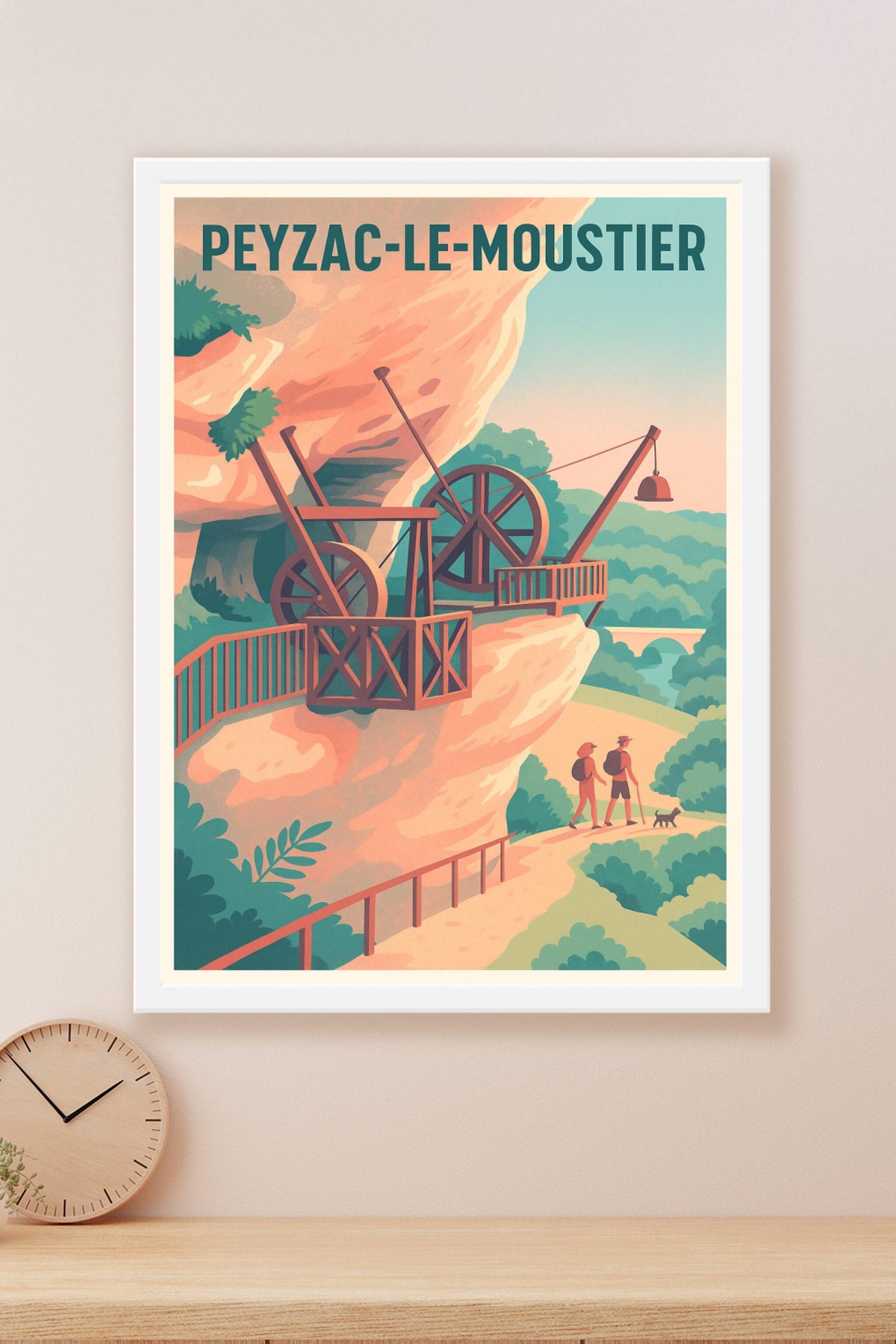 Affiche Peyzac-le-Moustier — Une escapade nature et patrimoine · poster d'art de Peyzac-le-Moustier