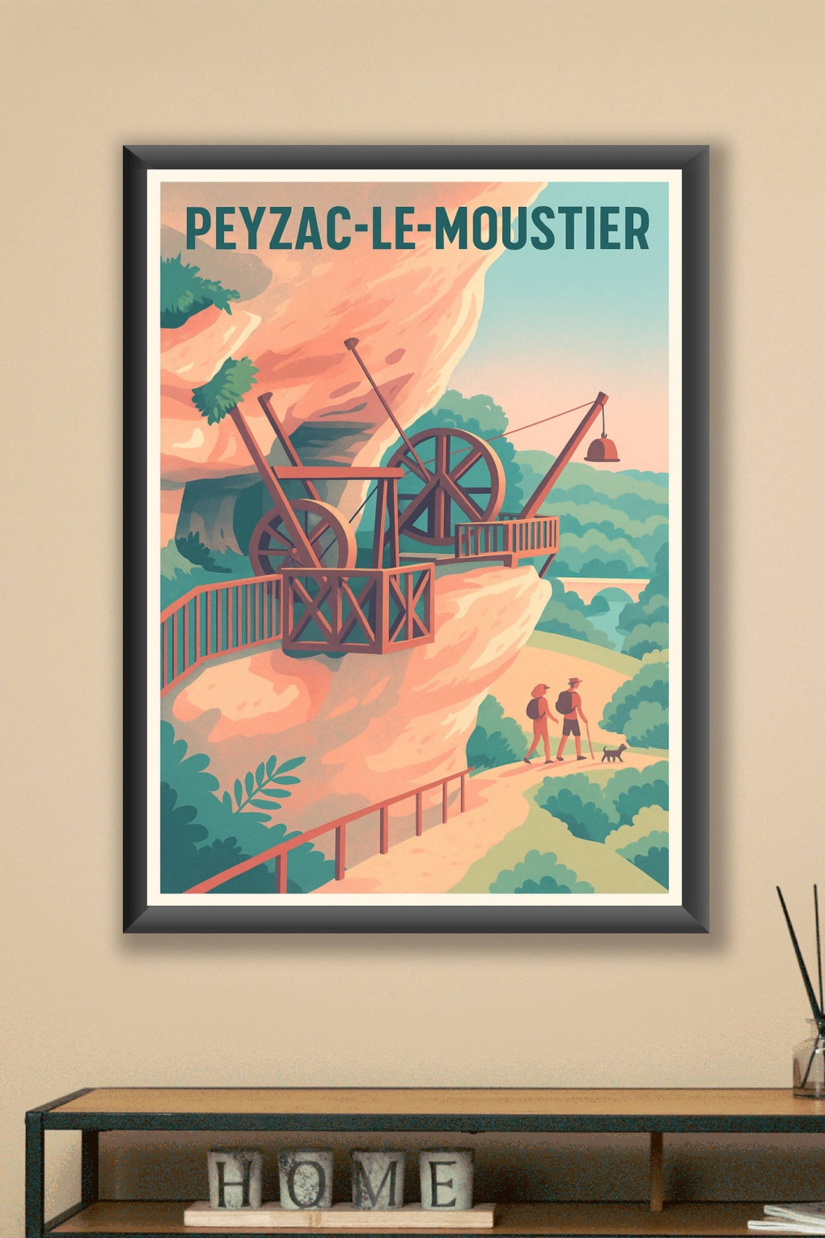 Affiche Peyzac-le-Moustier — Une escapade nature et patrimoine · poster d'art de Peyzac-le-Moustier