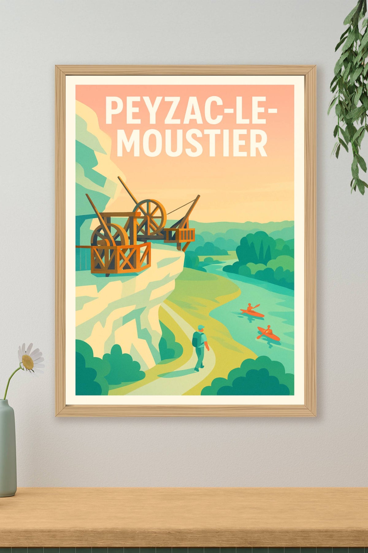 Affiche Peyzac-le-Moustier — Évasion au cœur de la nature · poster d'art de Peyzac-le-Moustier