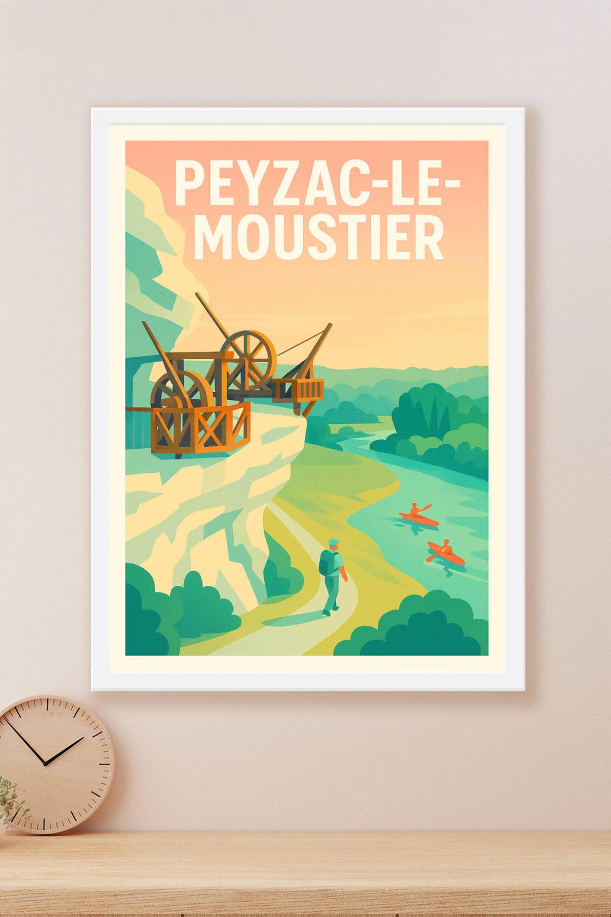 Affiche Peyzac-le-Moustier — Évasion au cœur de la nature · poster d'art de Peyzac-le-Moustier