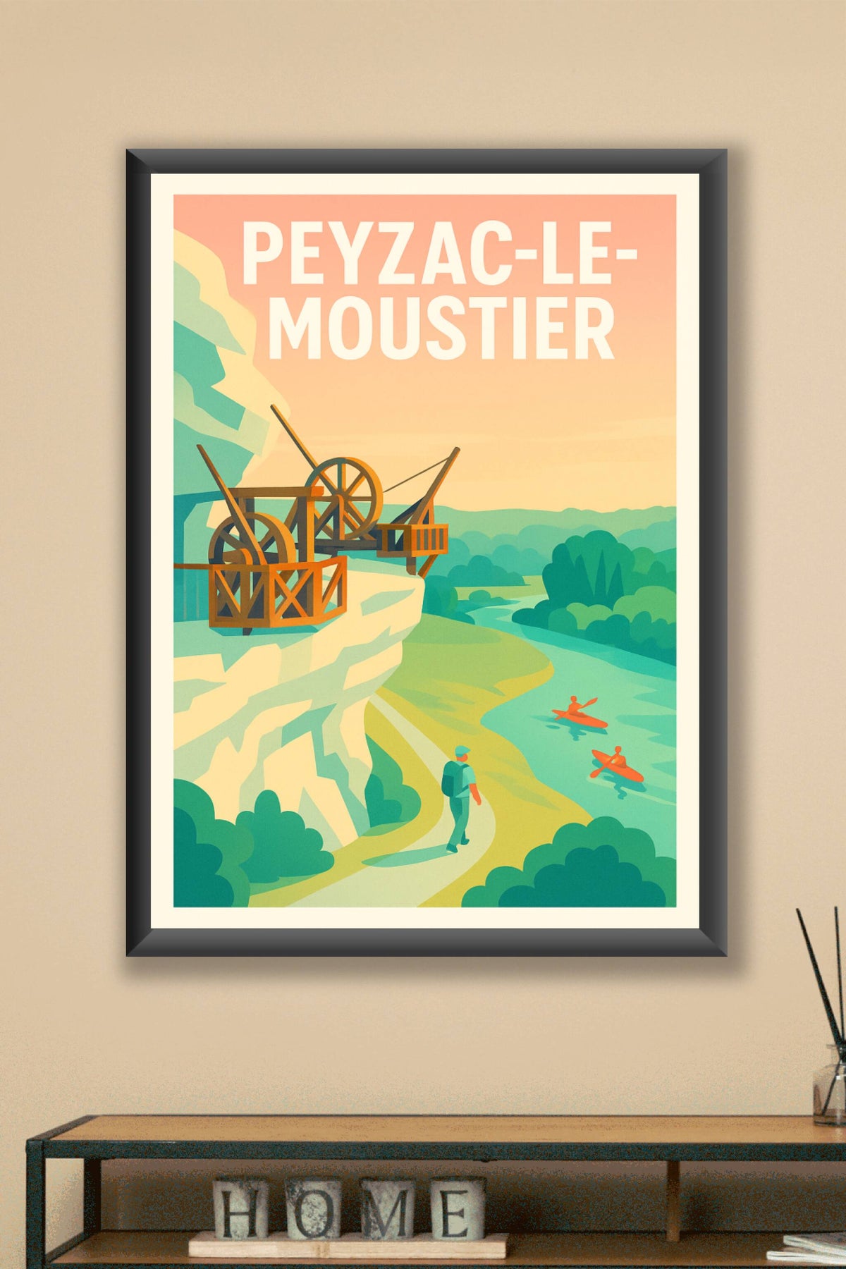 Affiche Peyzac-le-Moustier — Évasion au cœur de la nature · poster d'art de Peyzac-le-Moustier