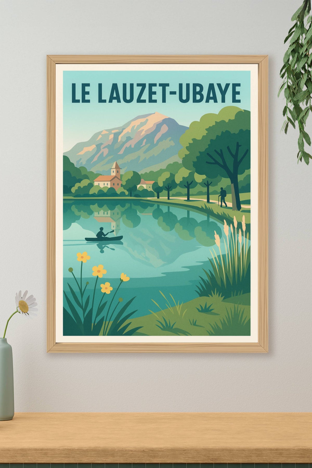 Affiche Le Lauzet-Ubaye — Sérénité au cœur de la nature alpine · poster d'art de Le Lauzet-Ubaye