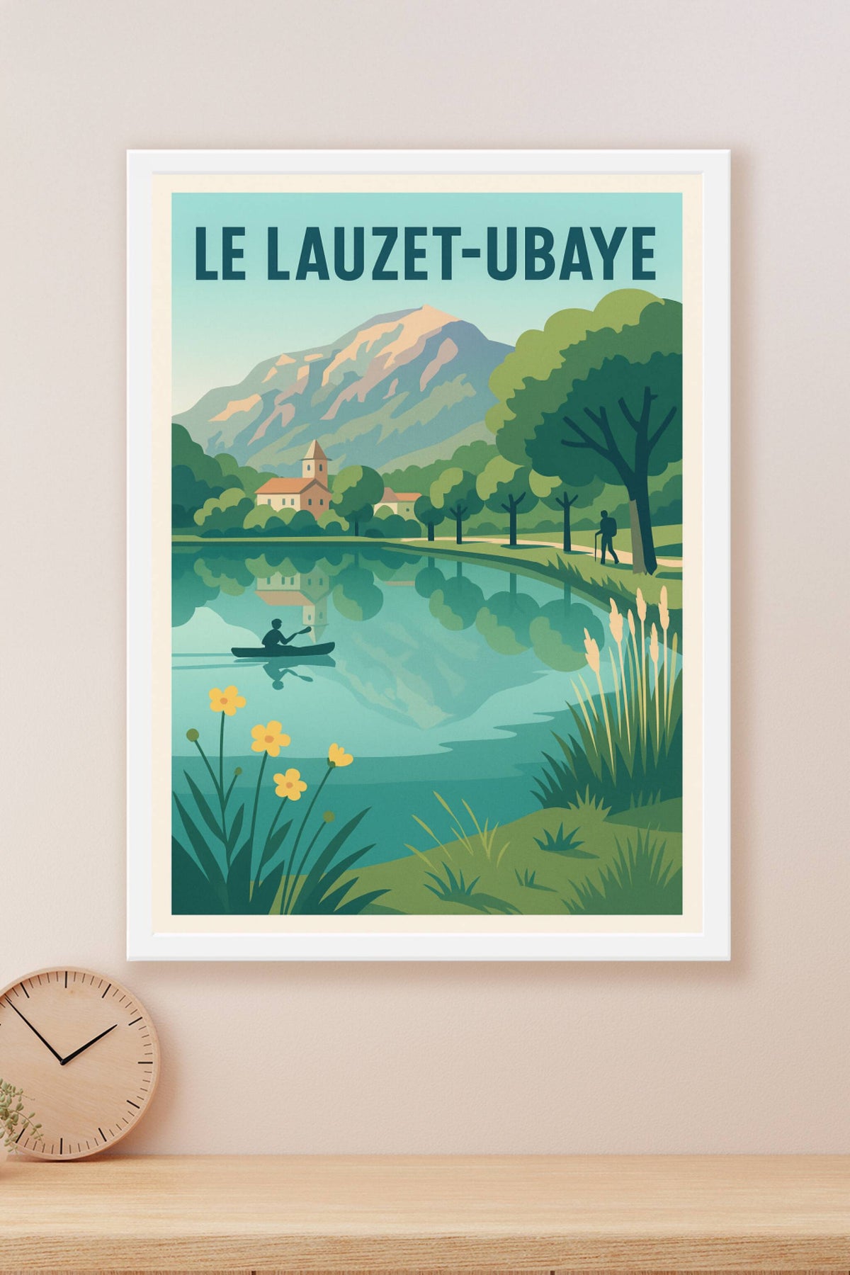 Affiche Le Lauzet-Ubaye — Sérénité au cœur de la nature alpine · poster d'art de Le Lauzet-Ubaye
