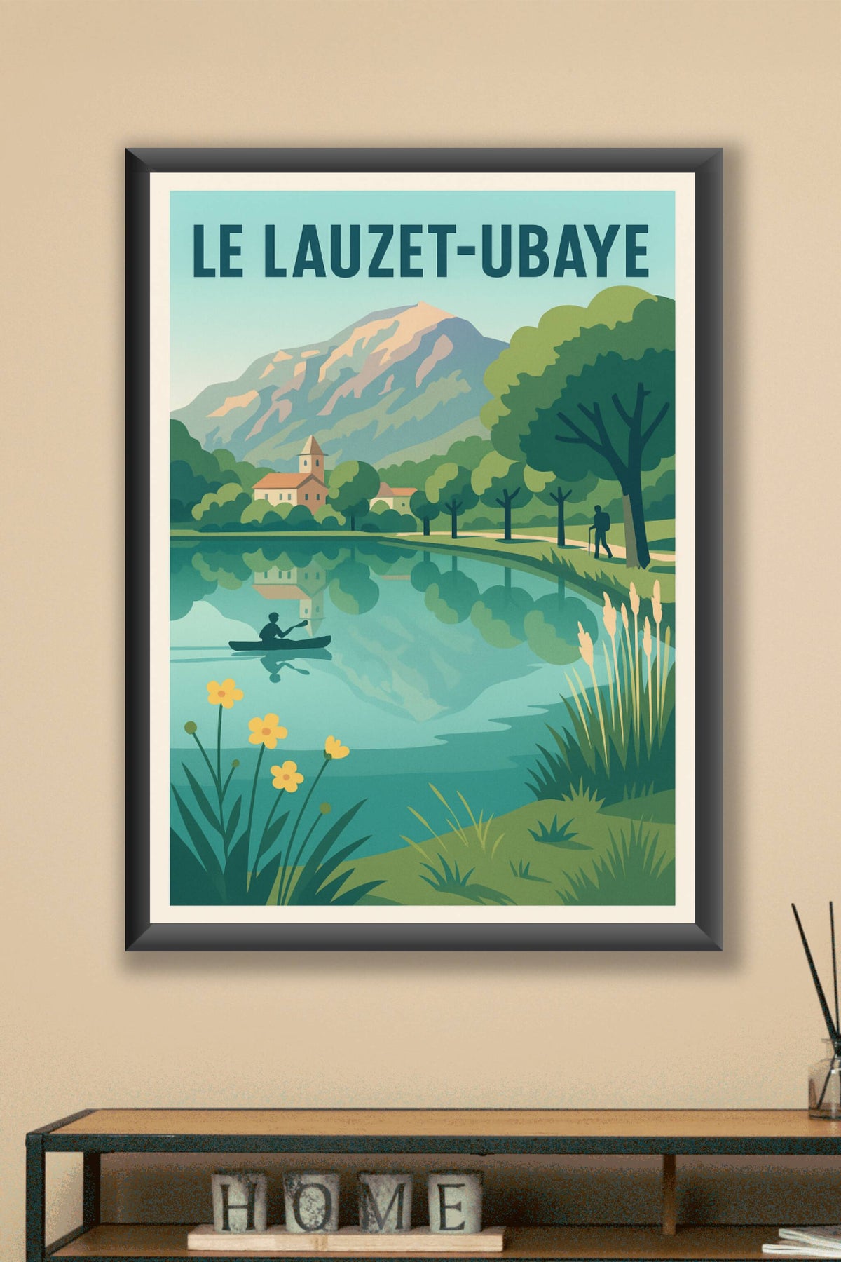 Affiche Le Lauzet-Ubaye — Sérénité au cœur de la nature alpine · poster d'art de Le Lauzet-Ubaye