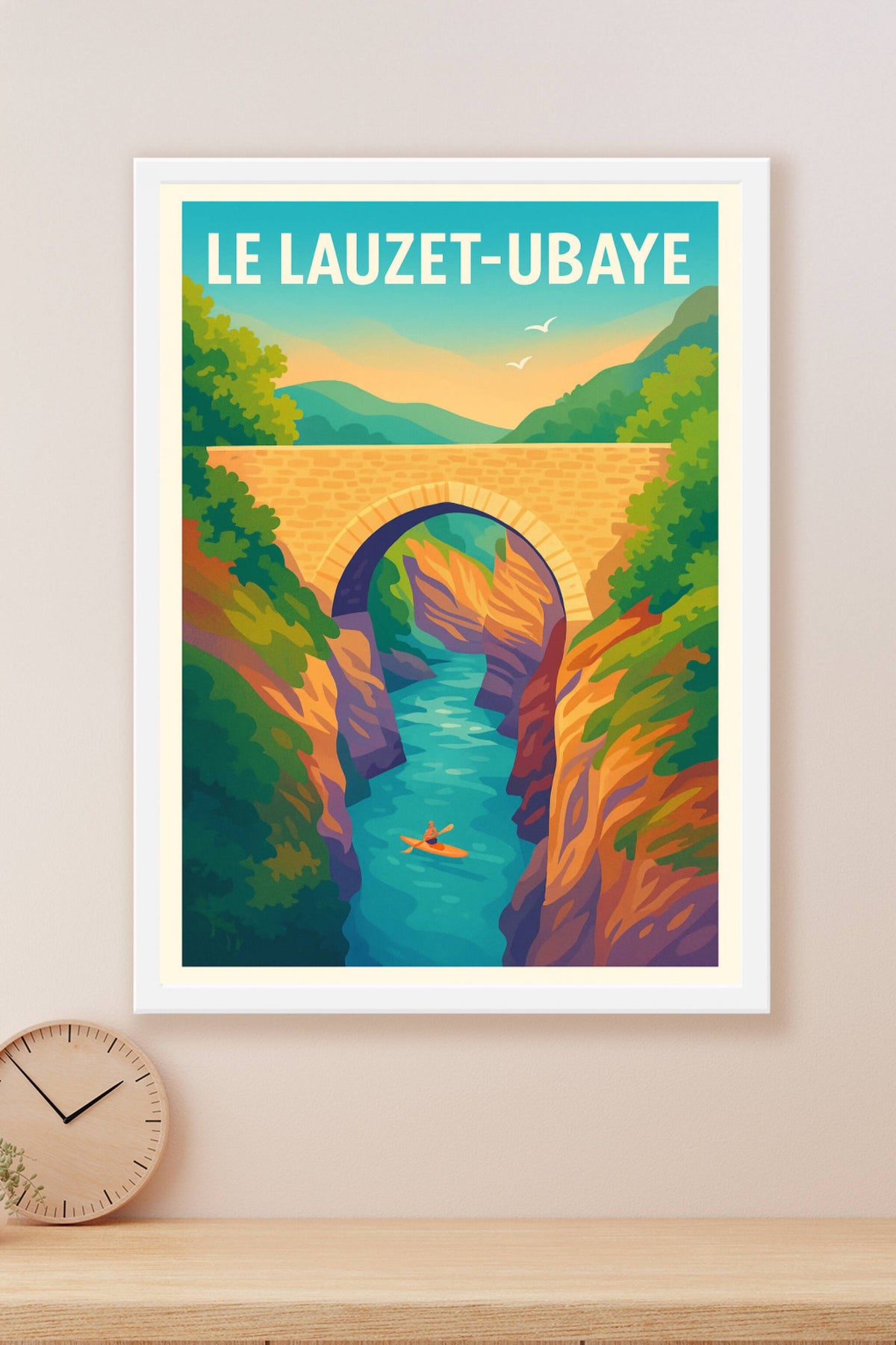 Affiche Le Lauzet-Ubaye — Nature et Aventure au Cœur des Gorges · poster d'art de Le Lauzet-Ubaye
