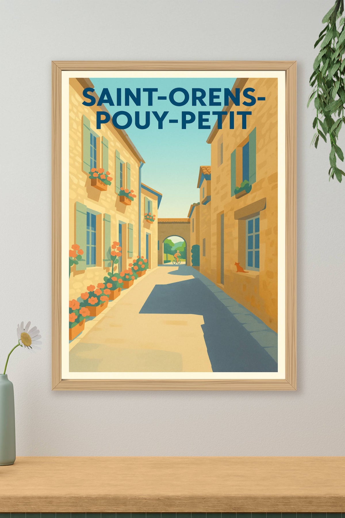 Affiche Saint-Orens-Pouy-Petit — Douceur de village bercée par le soleil · poster d'art de Saint-Orens-Pouy-Petit
