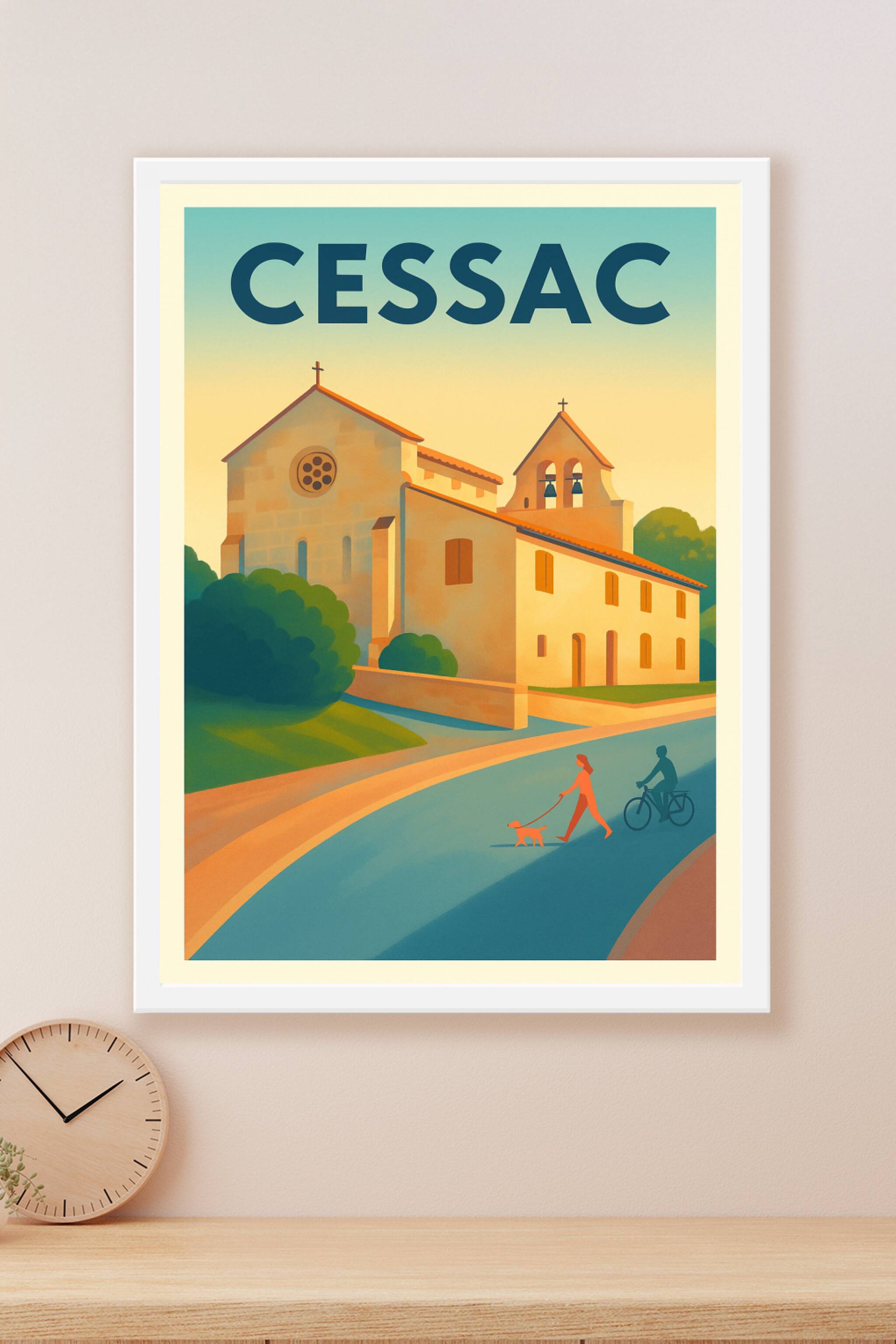 Affiche Cessac — Charme paisible et authentique · poster d'art de Cessac