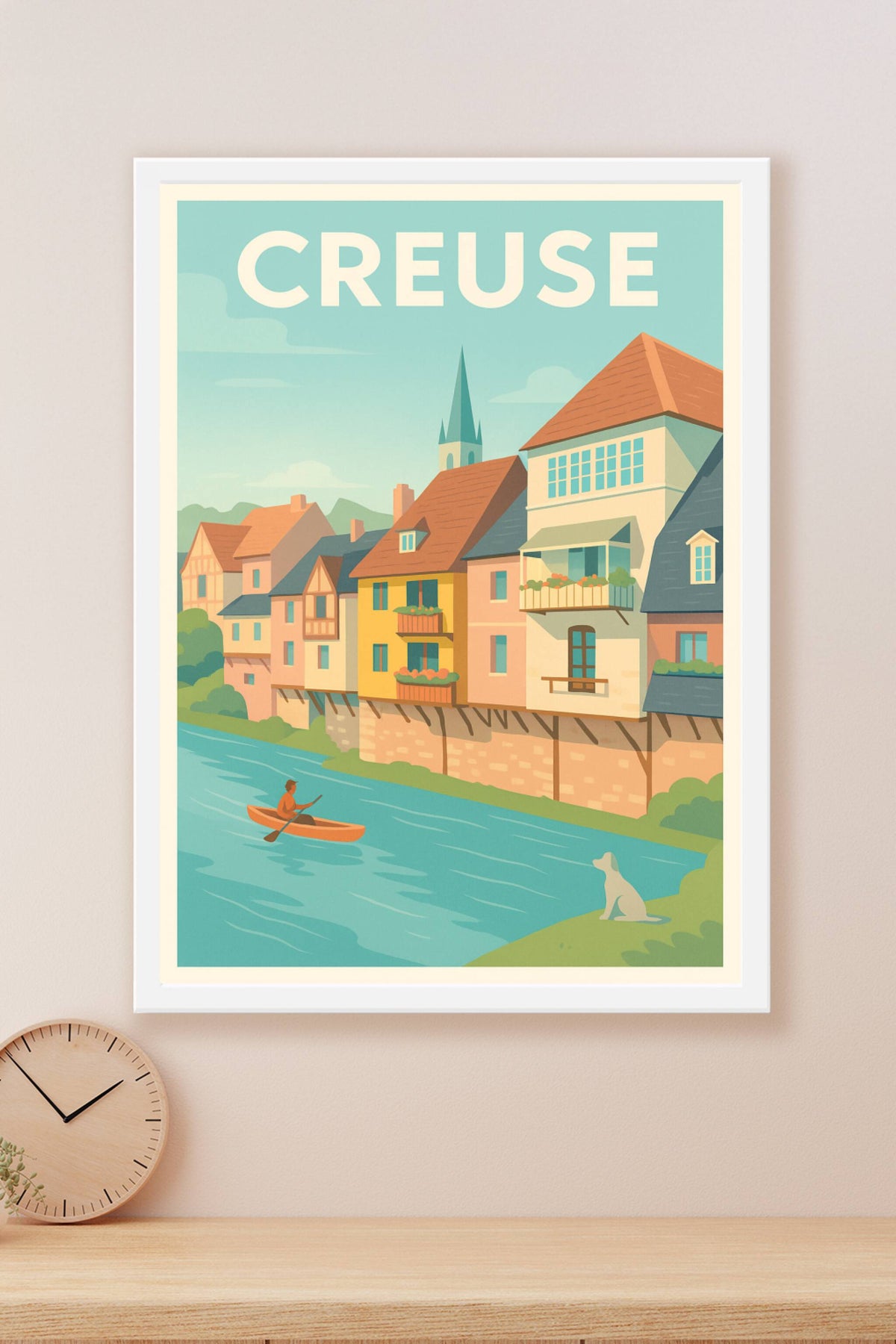 Affiche Creuse — Sérénité au fil de l'eau · poster d'art de Creuse