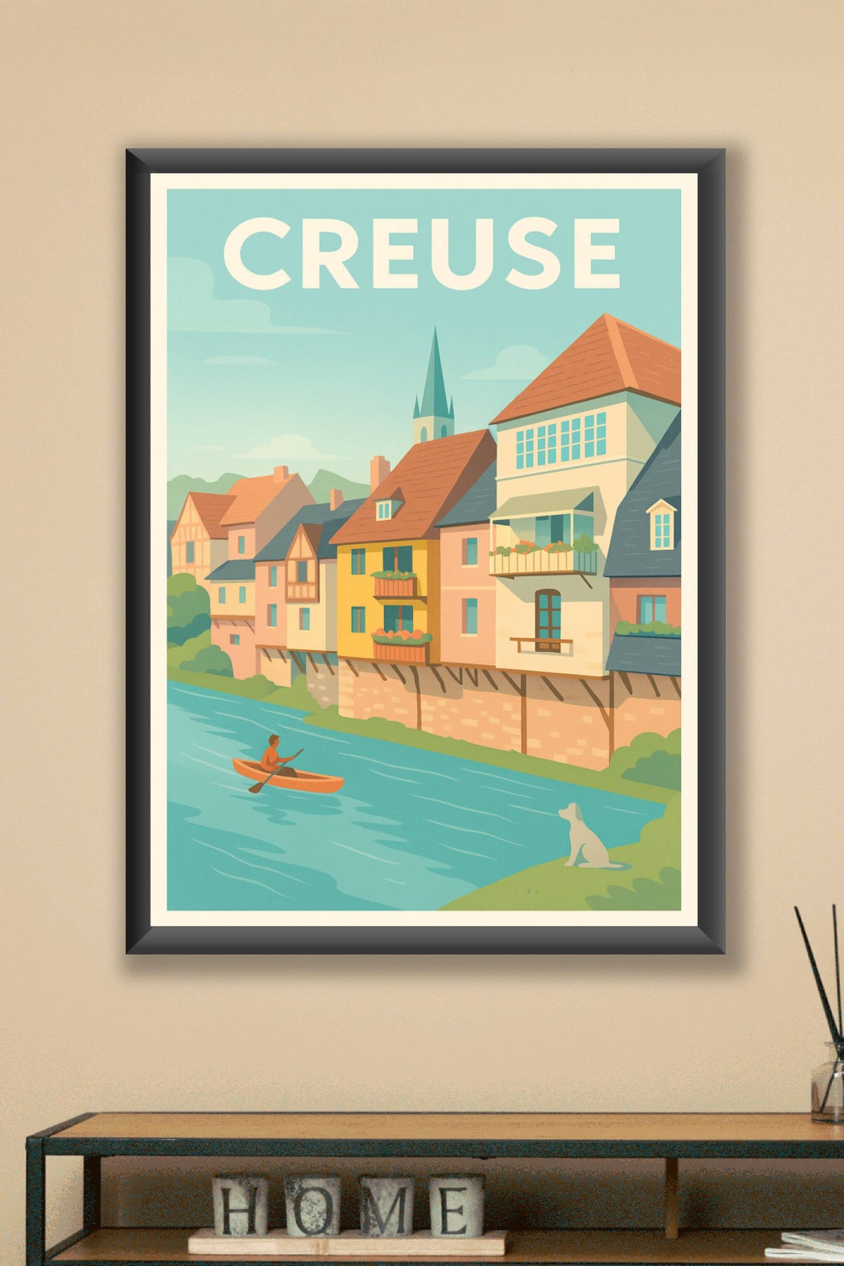 Affiche Creuse — Sérénité au fil de l'eau · poster d'art de Creuse