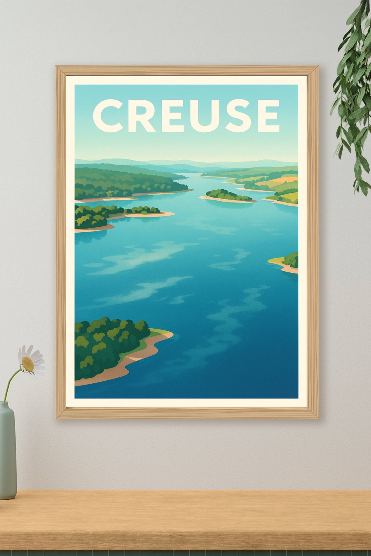 Affiche Creuse — Évasion au fil de l'eau · poster d'art de Creuse