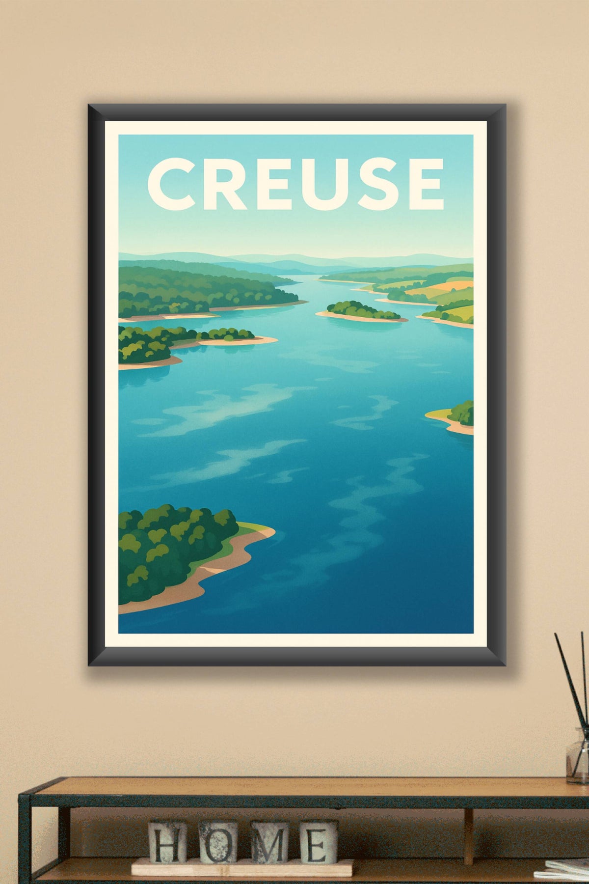 Affiche Creuse — Évasion au fil de l'eau · poster d'art de Creuse