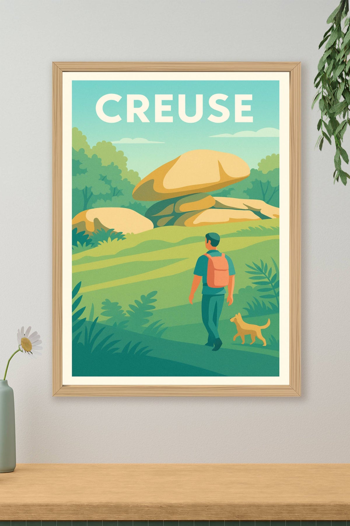Affiche Creuse — Escapade nature et patrimoine · poster d'art de Creuse