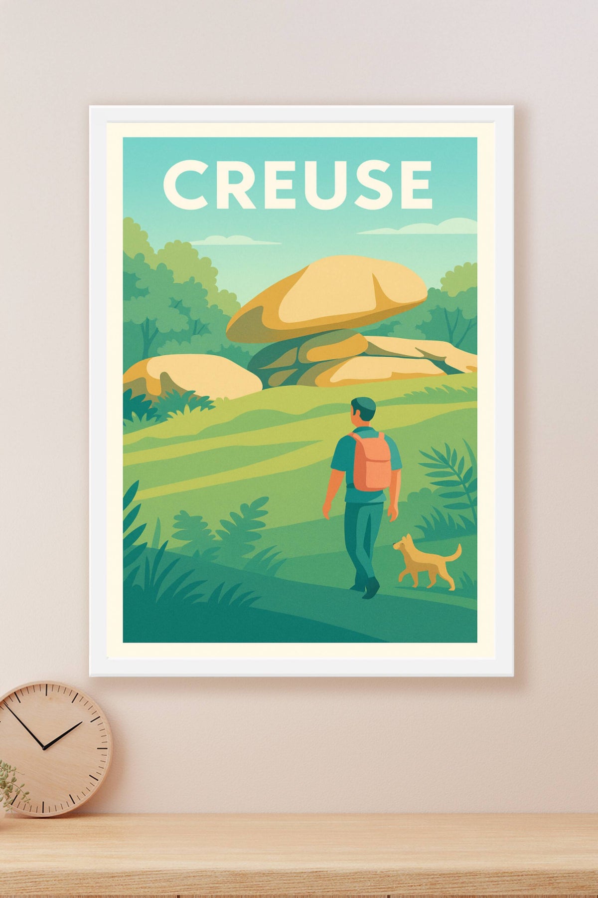 Affiche Creuse — Escapade nature et patrimoine · poster d'art de Creuse
