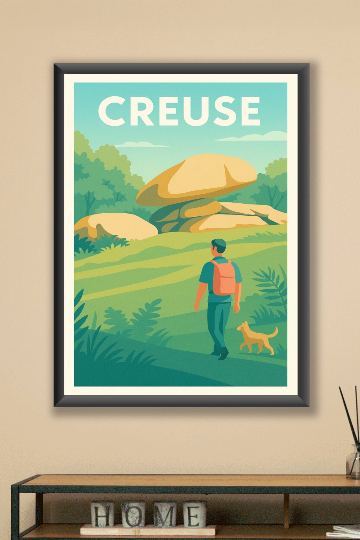 Affiche Creuse — Escapade nature et patrimoine · poster d'art de Creuse