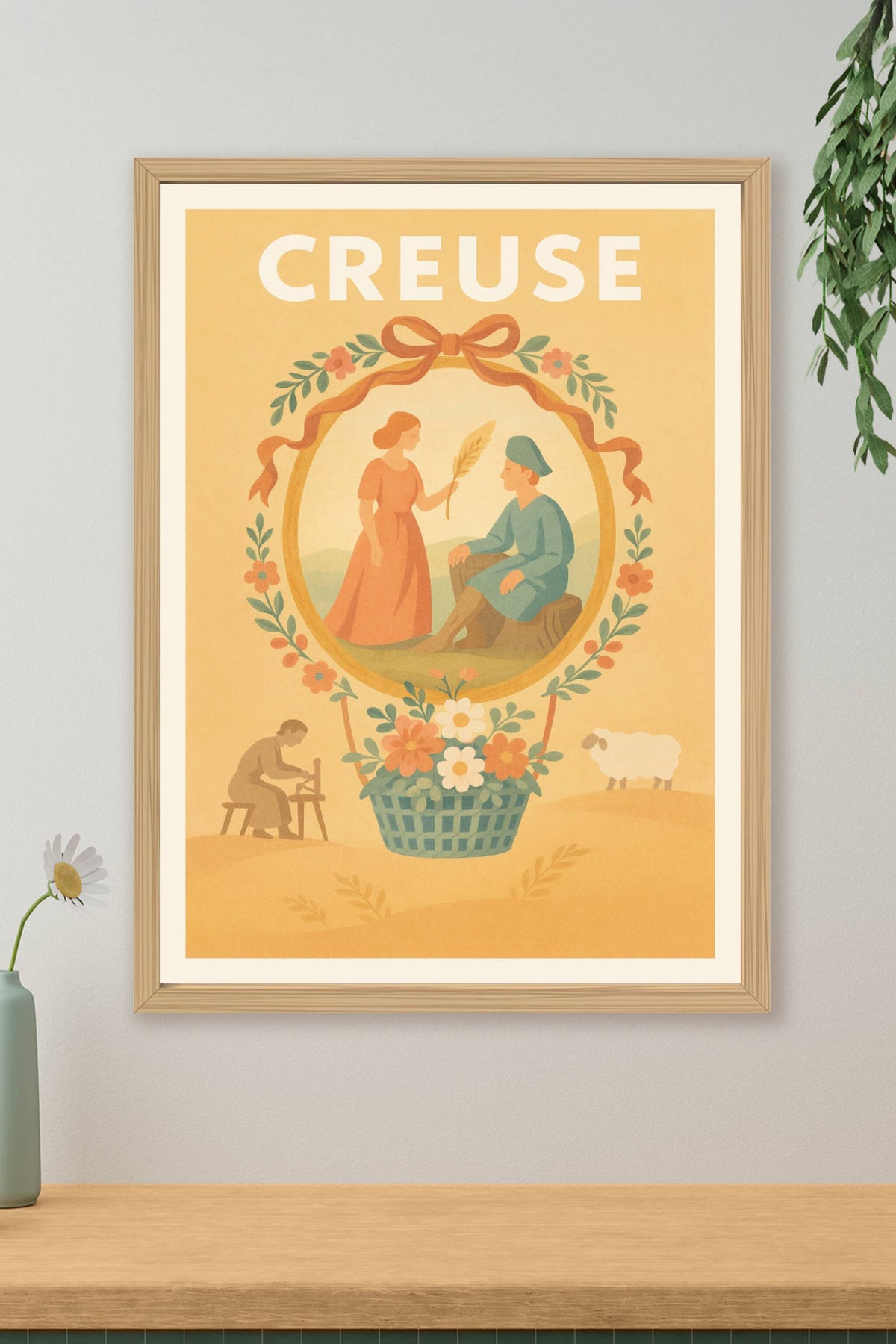 Affiche Creuse — Douceur et tradition champêtre · poster d'art de Creuse