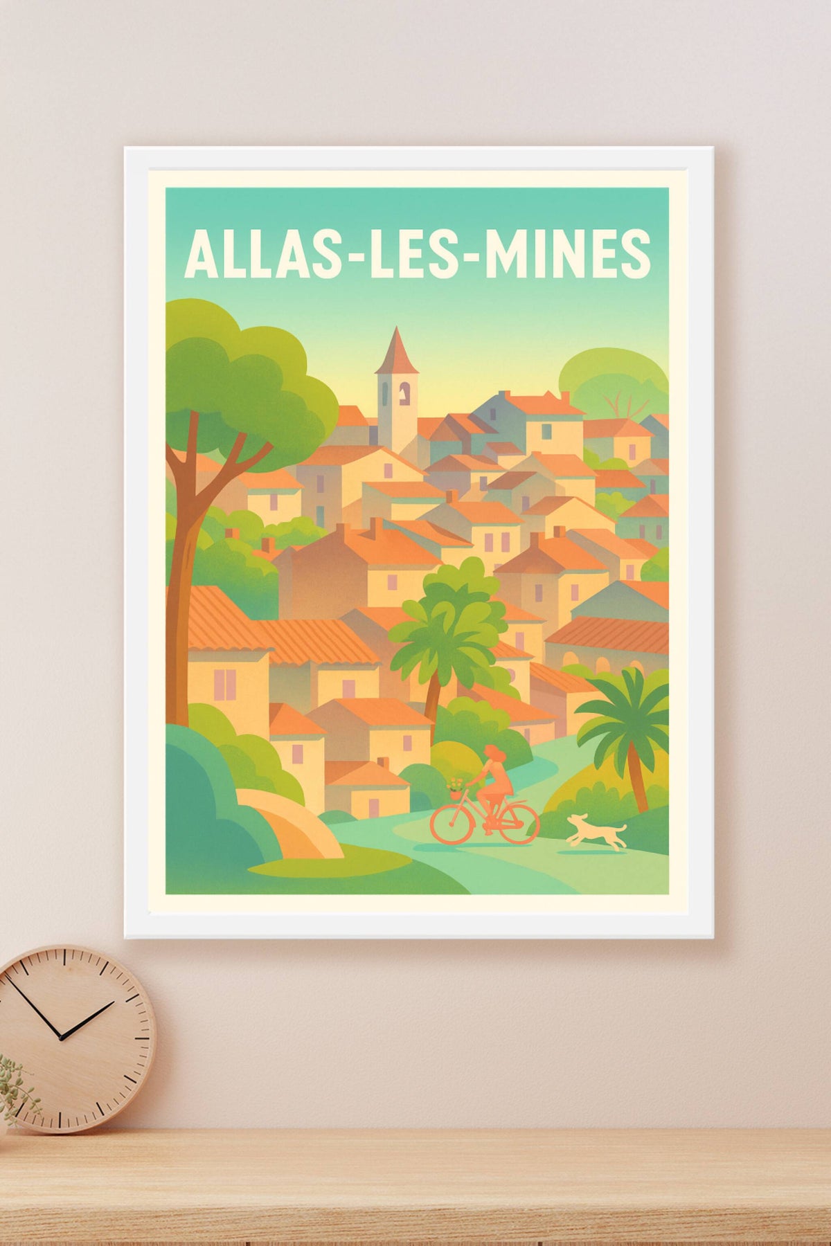 Affiche Allas-les-Mines — Escapade bucolique au cœur du village · poster d'art de Allas-les-Mines