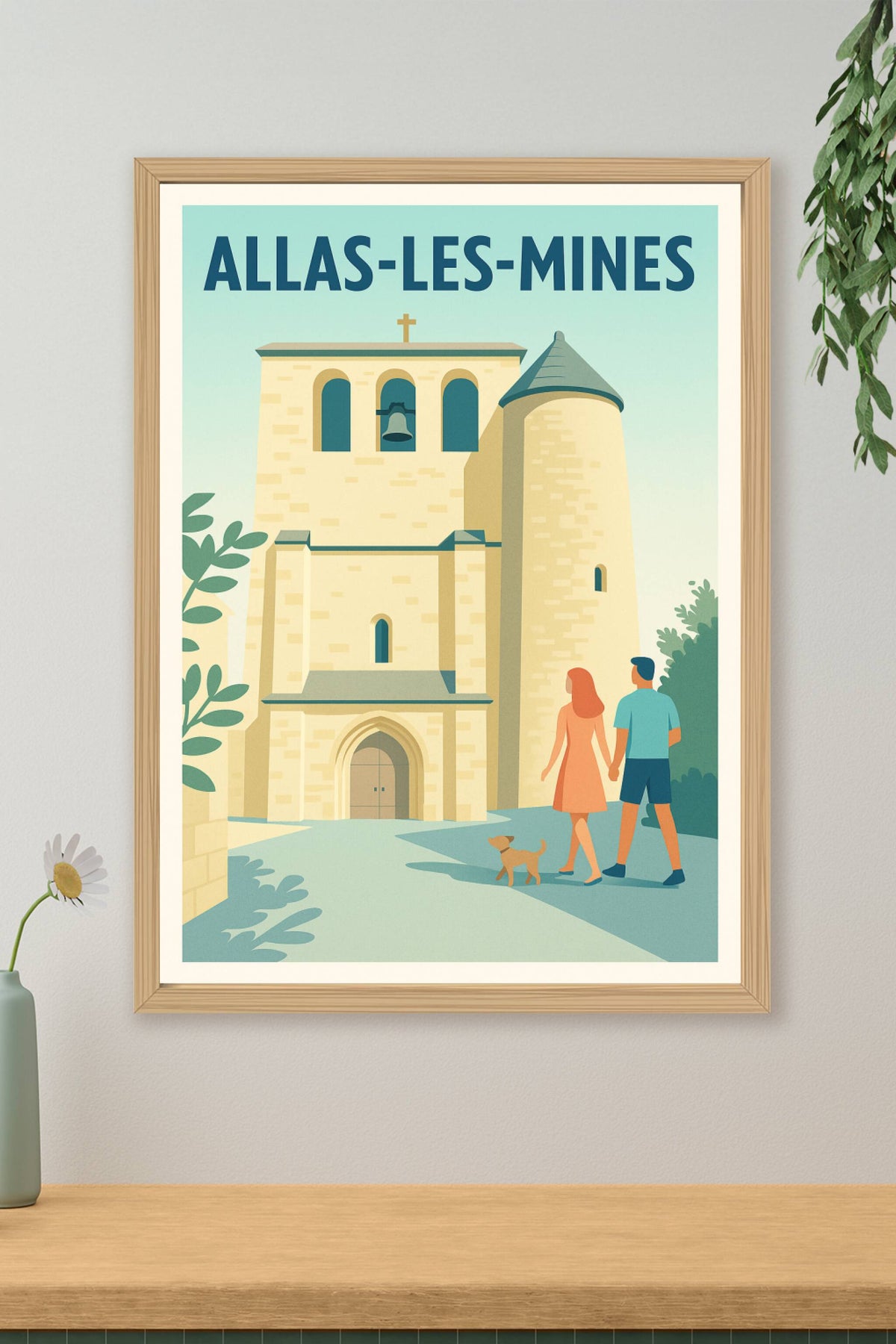 Affiche Allas-les-Mines — Charme et sérénité entre histoire et nature · poster d'art de Allas-les-Mines