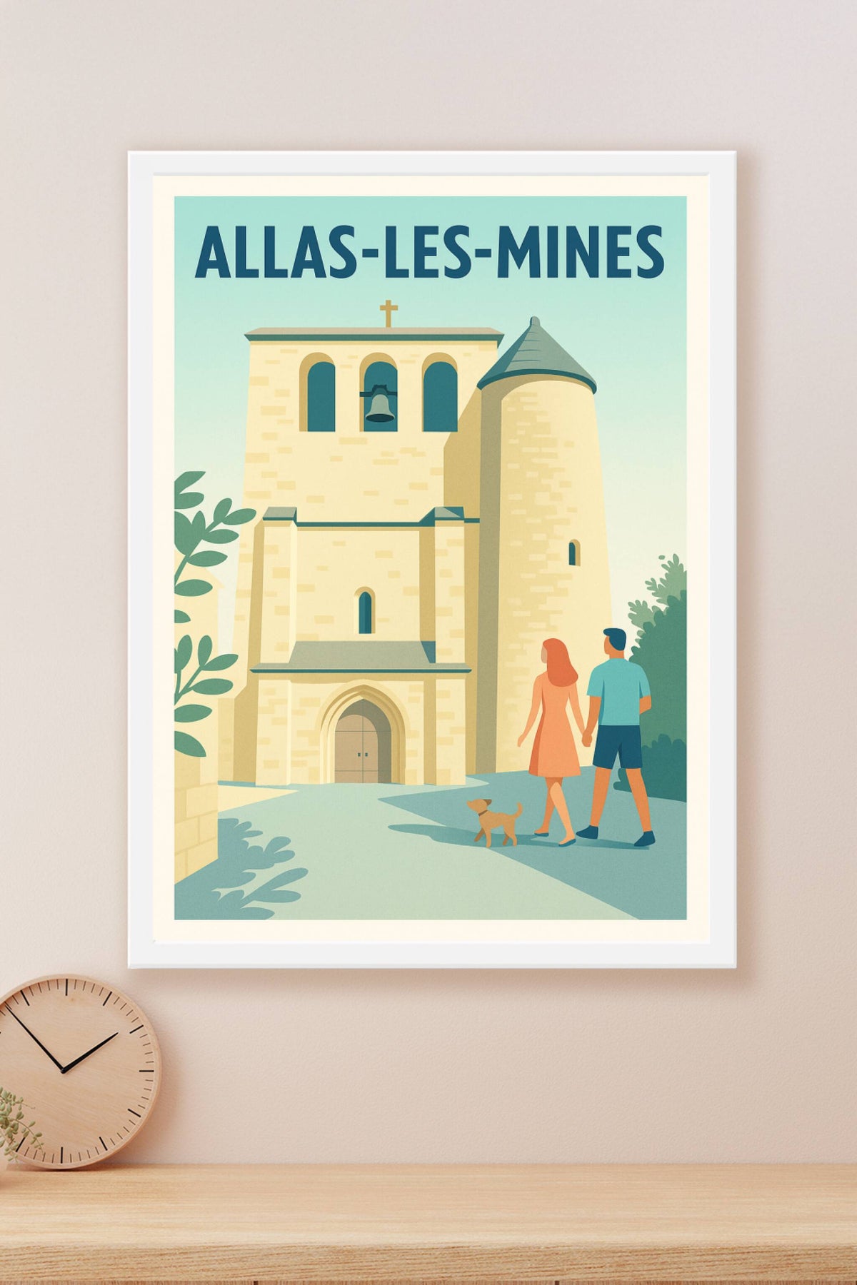 Affiche Allas-les-Mines — Charme et sérénité entre histoire et nature · poster d'art de Allas-les-Mines