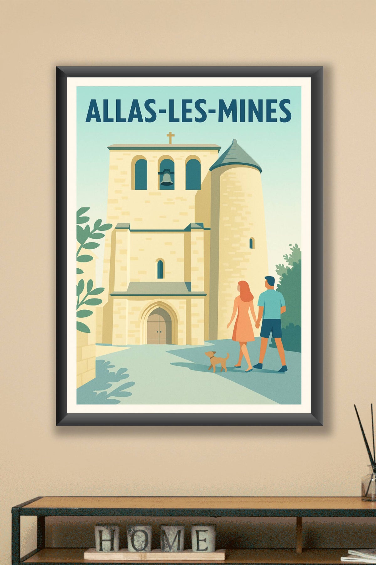 Affiche Allas-les-Mines — Charme et sérénité entre histoire et nature · poster d'art de Allas-les-Mines