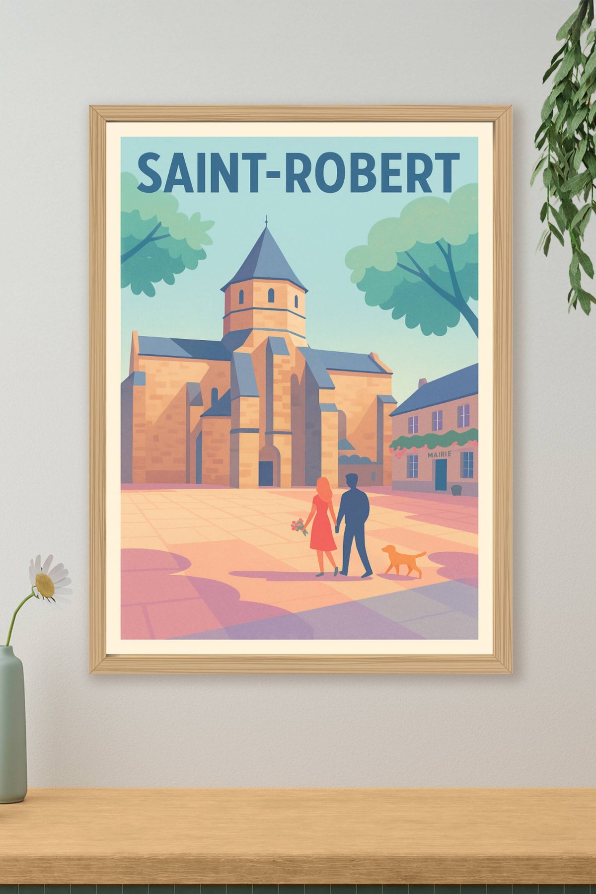 Affiche Saint-Robert — Charme et sérénité au cœur du village · poster d'art de Saint-Robert