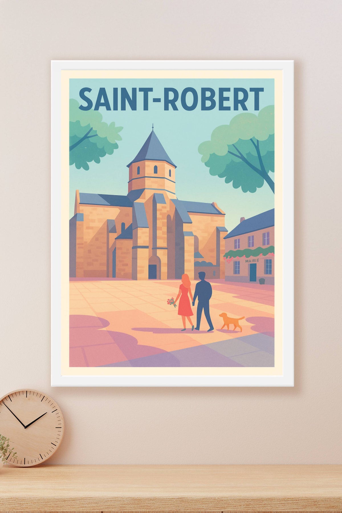 Affiche Saint-Robert — Charme et sérénité au cœur du village · poster d'art de Saint-Robert