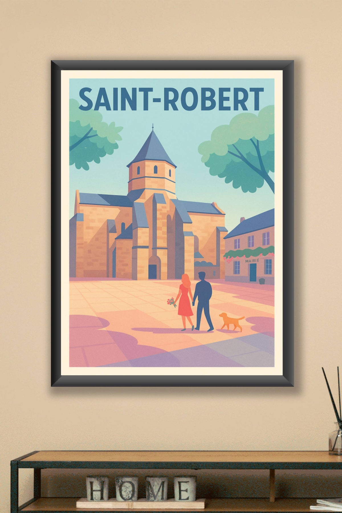 Affiche Saint-Robert — Charme et sérénité au cœur du village · poster d'art de Saint-Robert