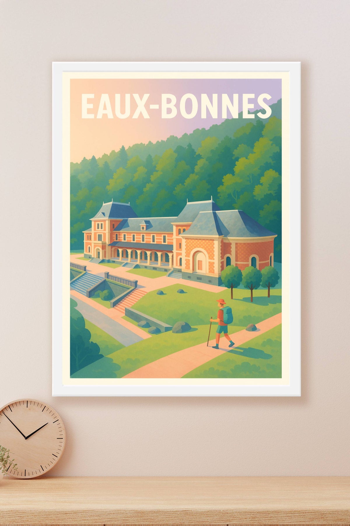 Affiche Eaux-Bonnes — Escapade Nature et Patrimoine · poster d'art de Eaux-Bonnes