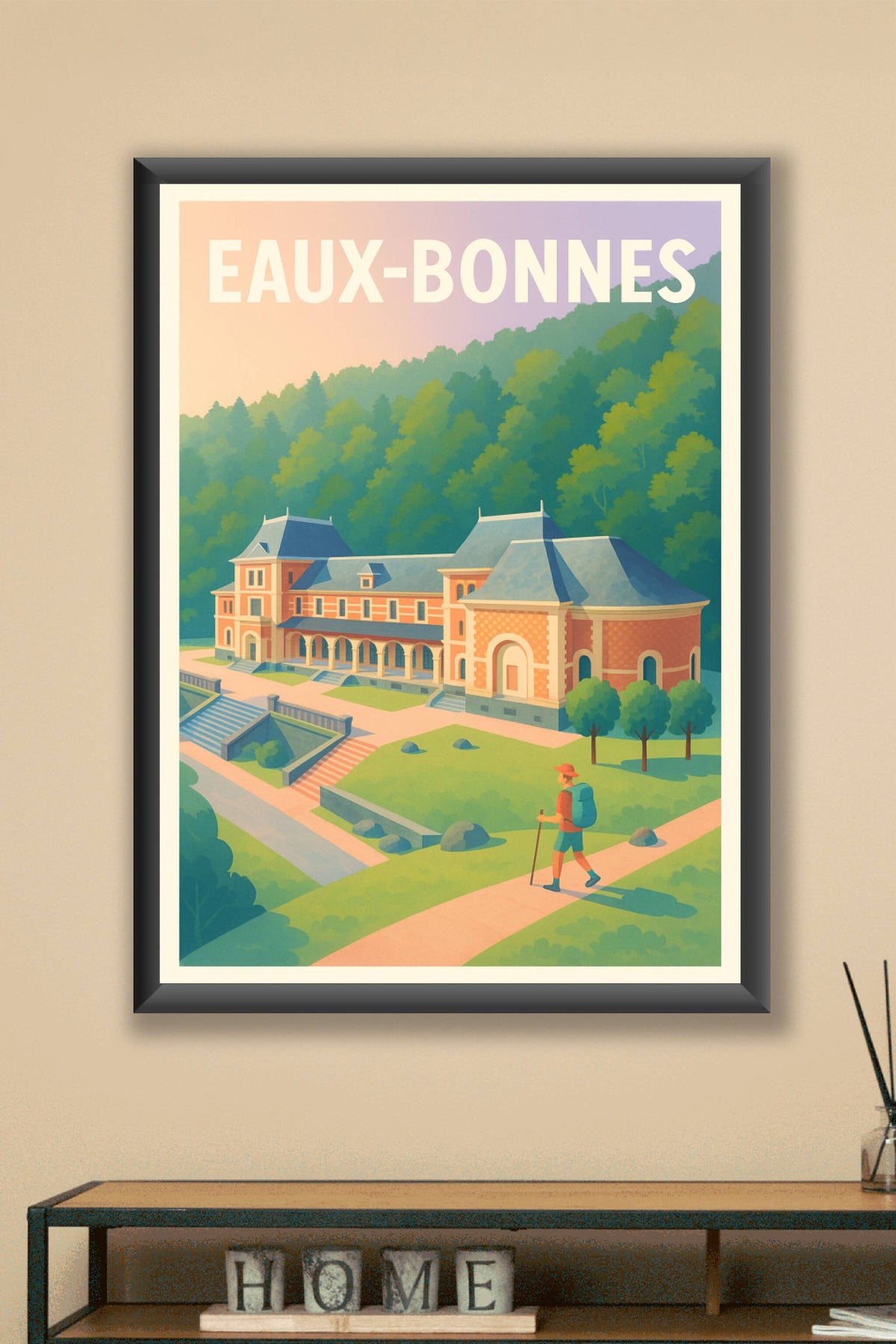 Affiche Eaux-Bonnes — Escapade Nature et Patrimoine · poster d'art de Eaux-Bonnes