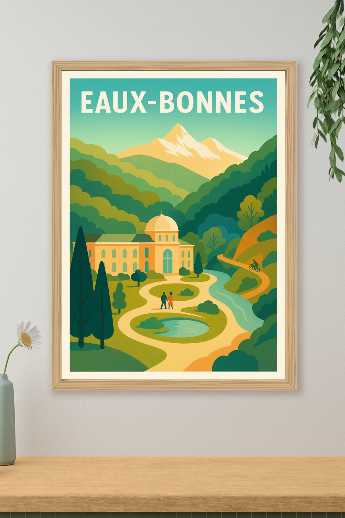 Affiche Eaux-Bonnes — Évasion nature au cœur des Pyrénées · poster d'art de Eaux-Bonnes