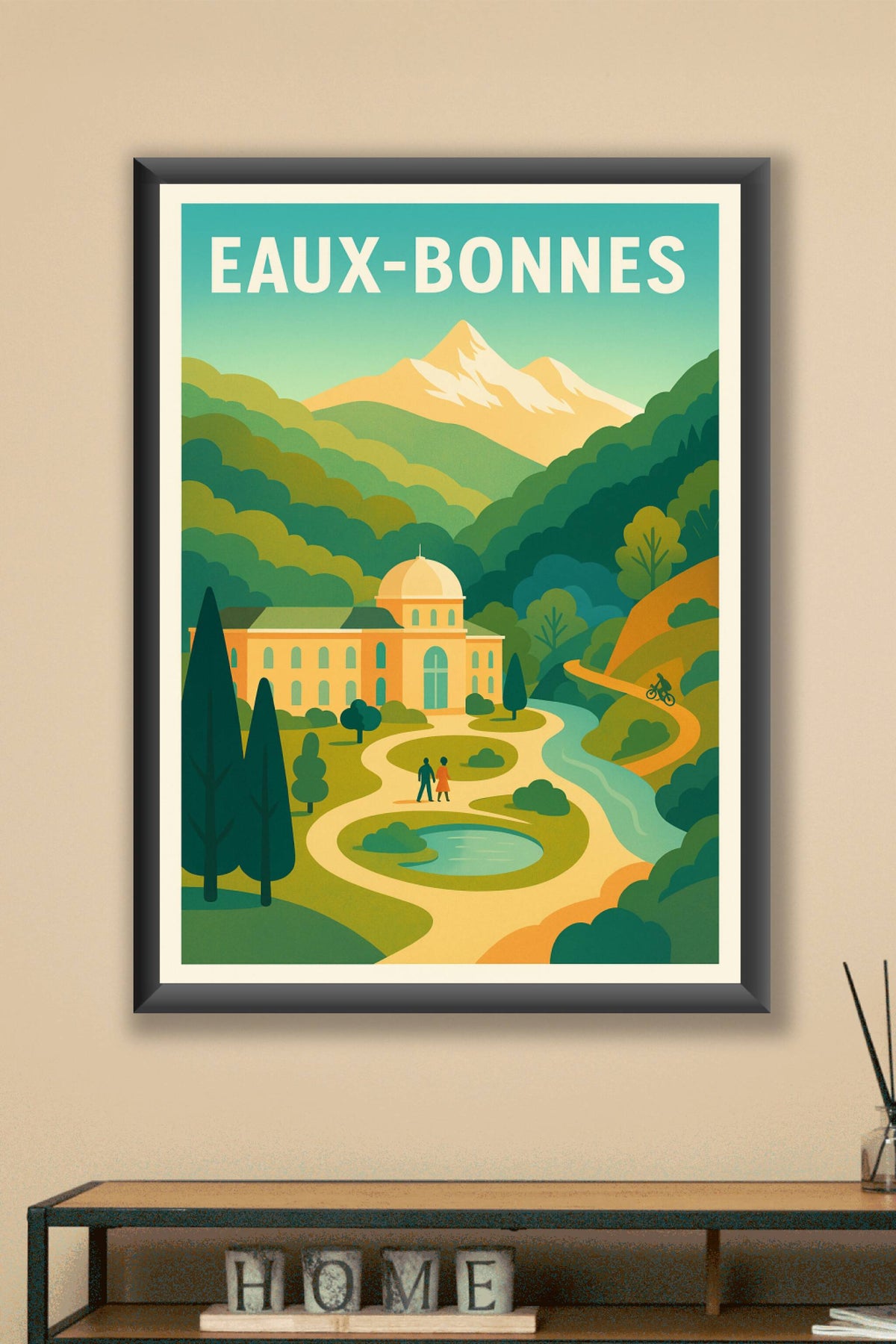 Affiche Eaux-Bonnes — Évasion nature au cœur des Pyrénées · poster d'art de Eaux-Bonnes