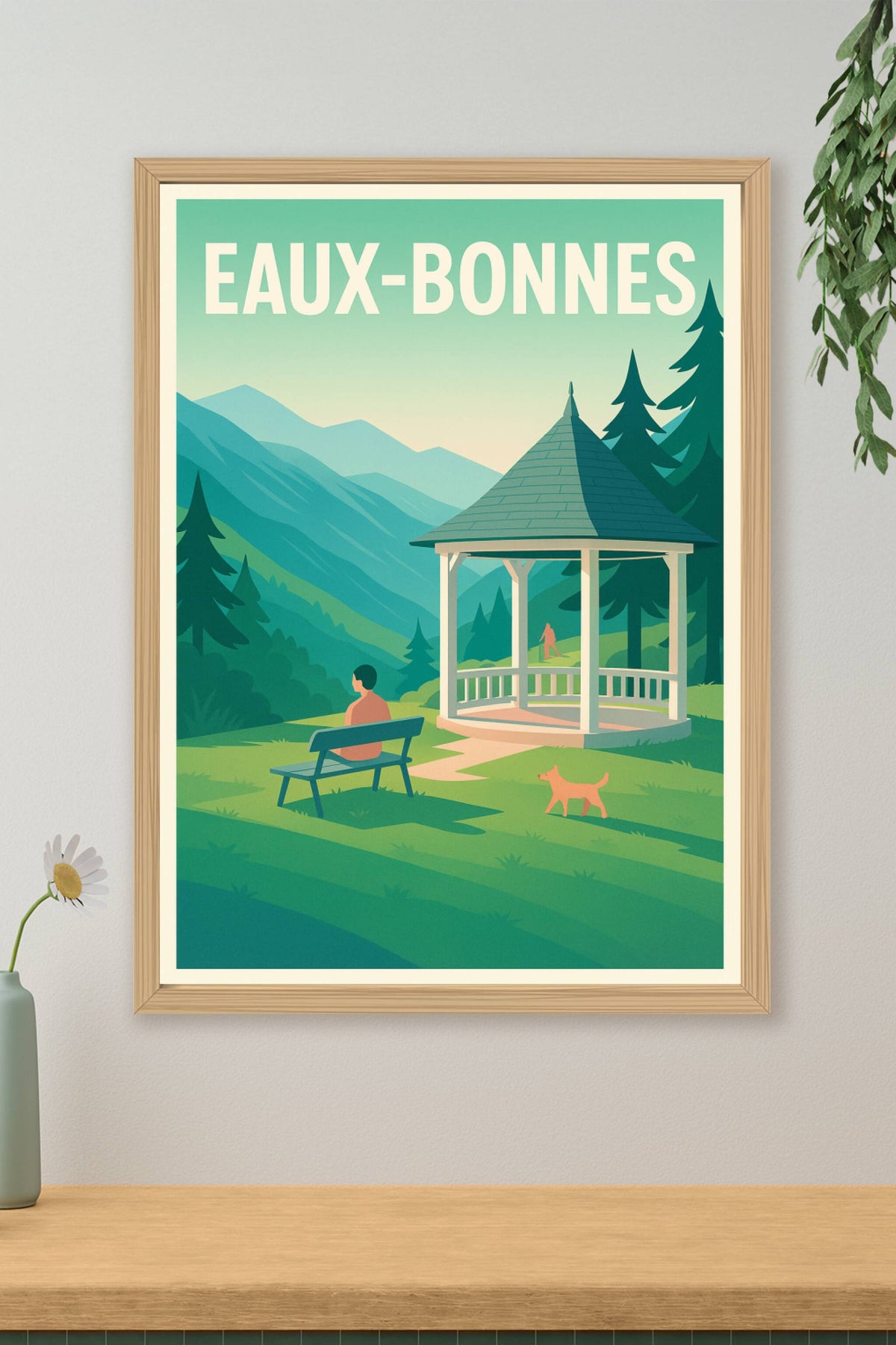 Affiche Eaux-Bonnes — Havre de paix au cœur des Pyrénées · poster d'art de Eaux-Bonnes