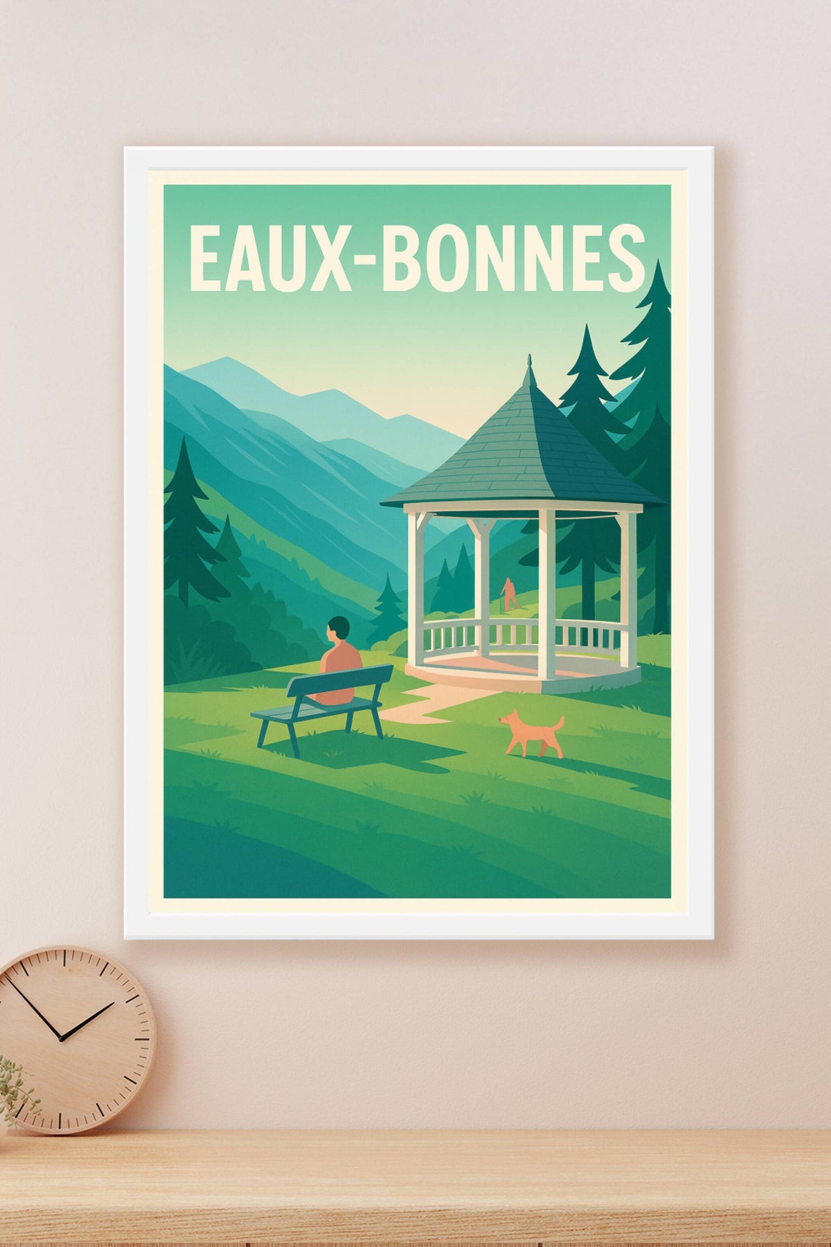 Affiche Eaux-Bonnes — Havre de paix au cœur des Pyrénées · poster d'art de Eaux-Bonnes
