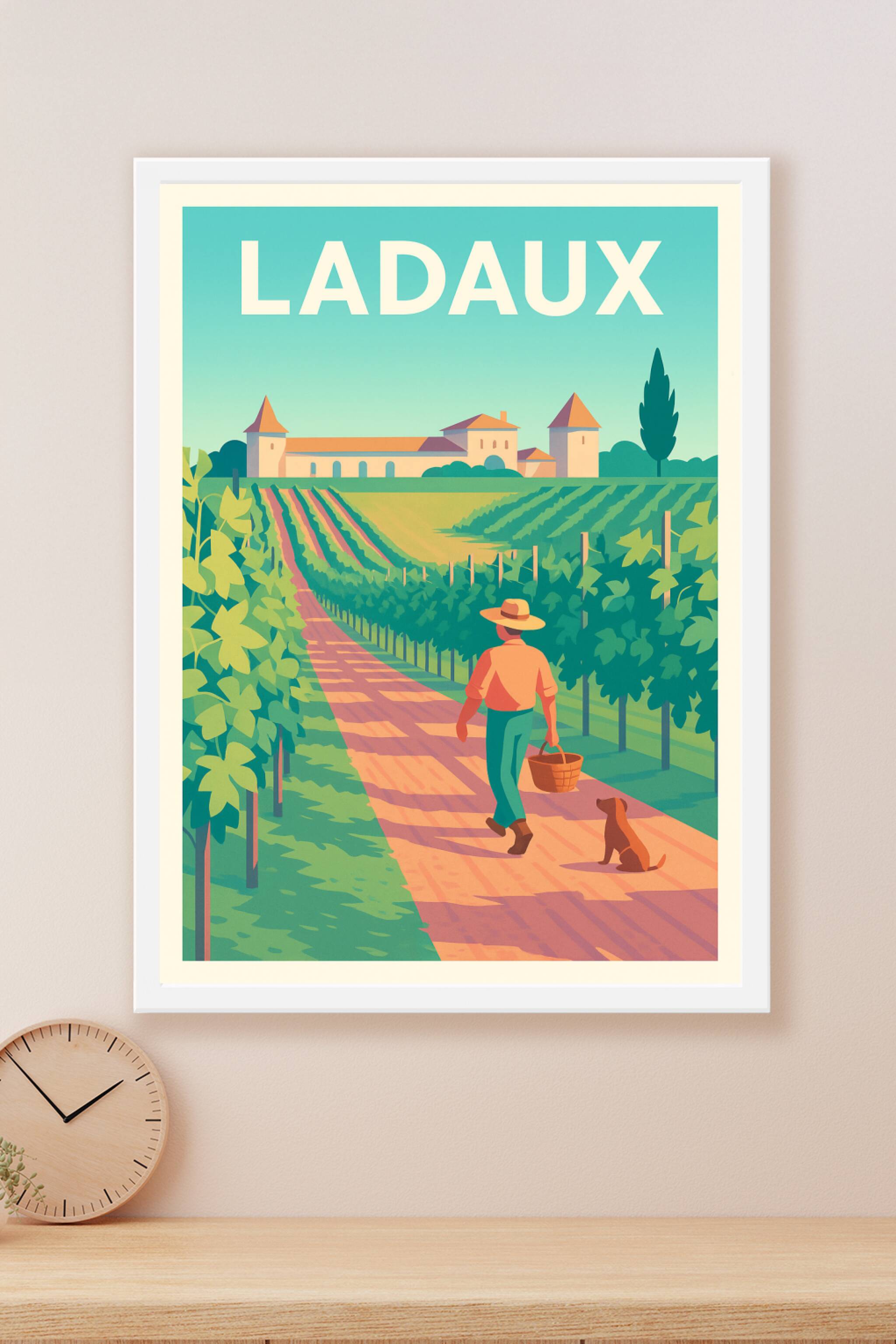 Affiche Ladaux — Ballade au cœur des vignobles · poster d'art de Ladaux