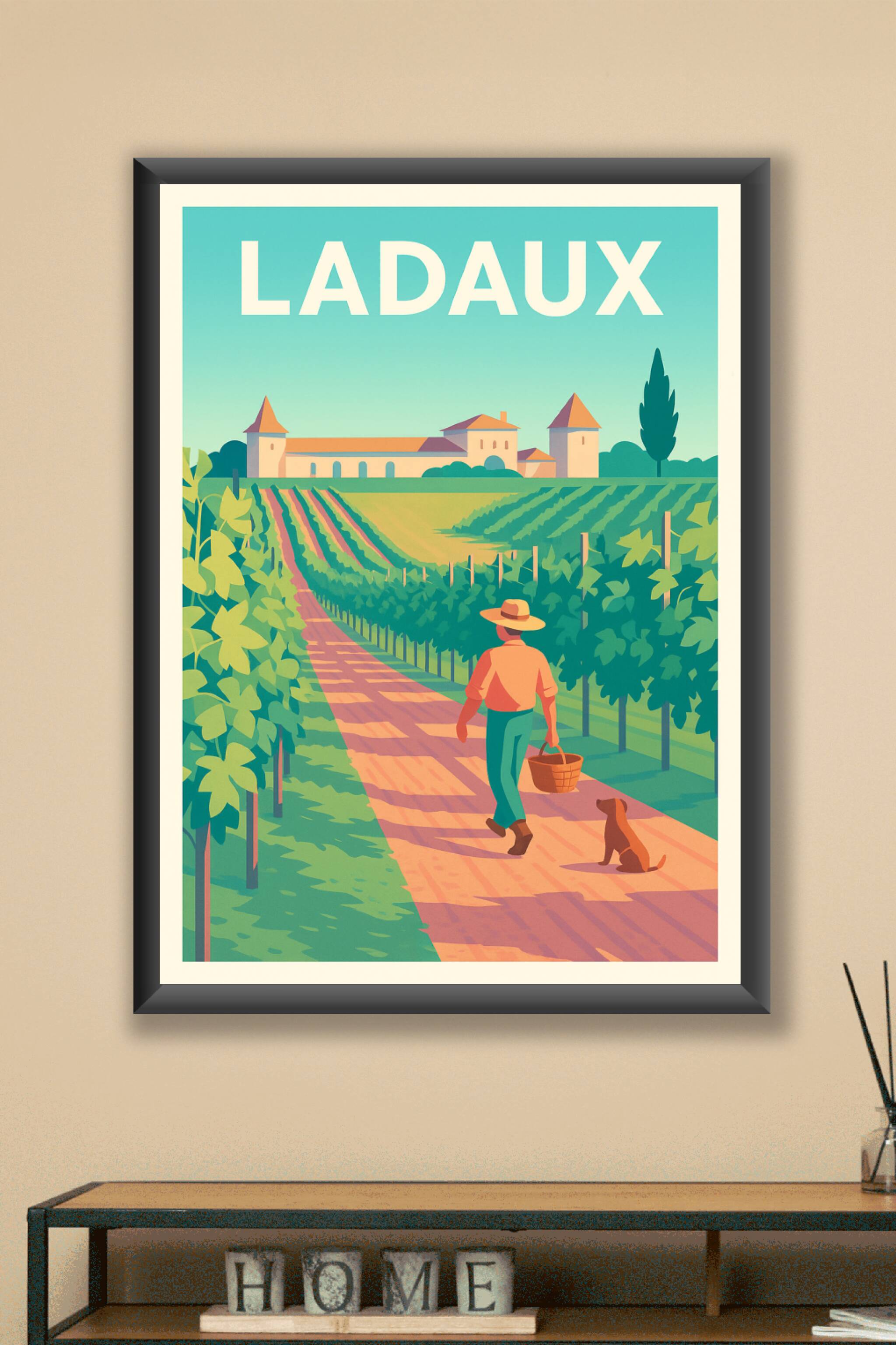 Affiche Ladaux — Ballade au cœur des vignobles · poster d'art de Ladaux