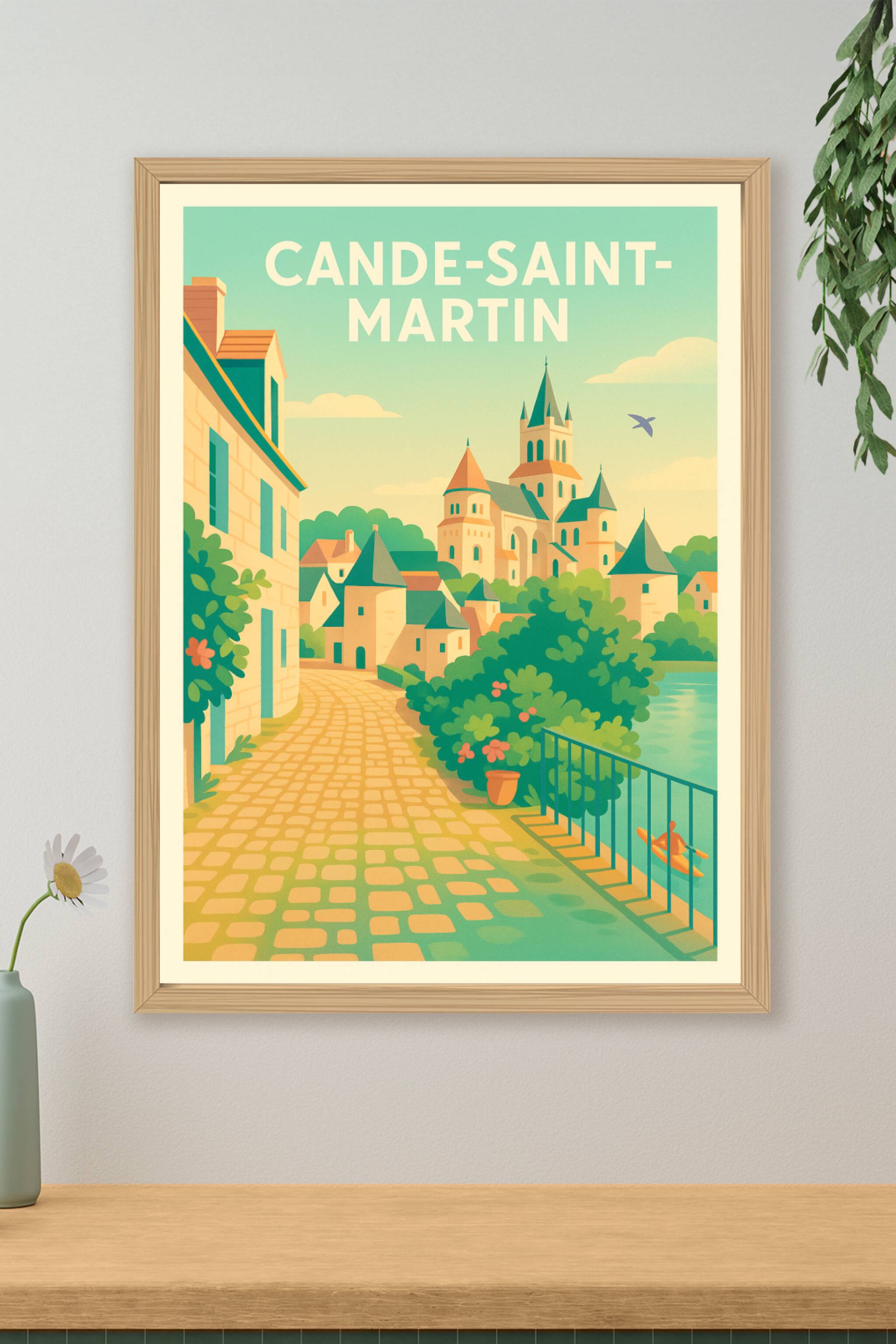 Affiche de Cande-Saint-Martin - Charme paisible au bord de l'eau