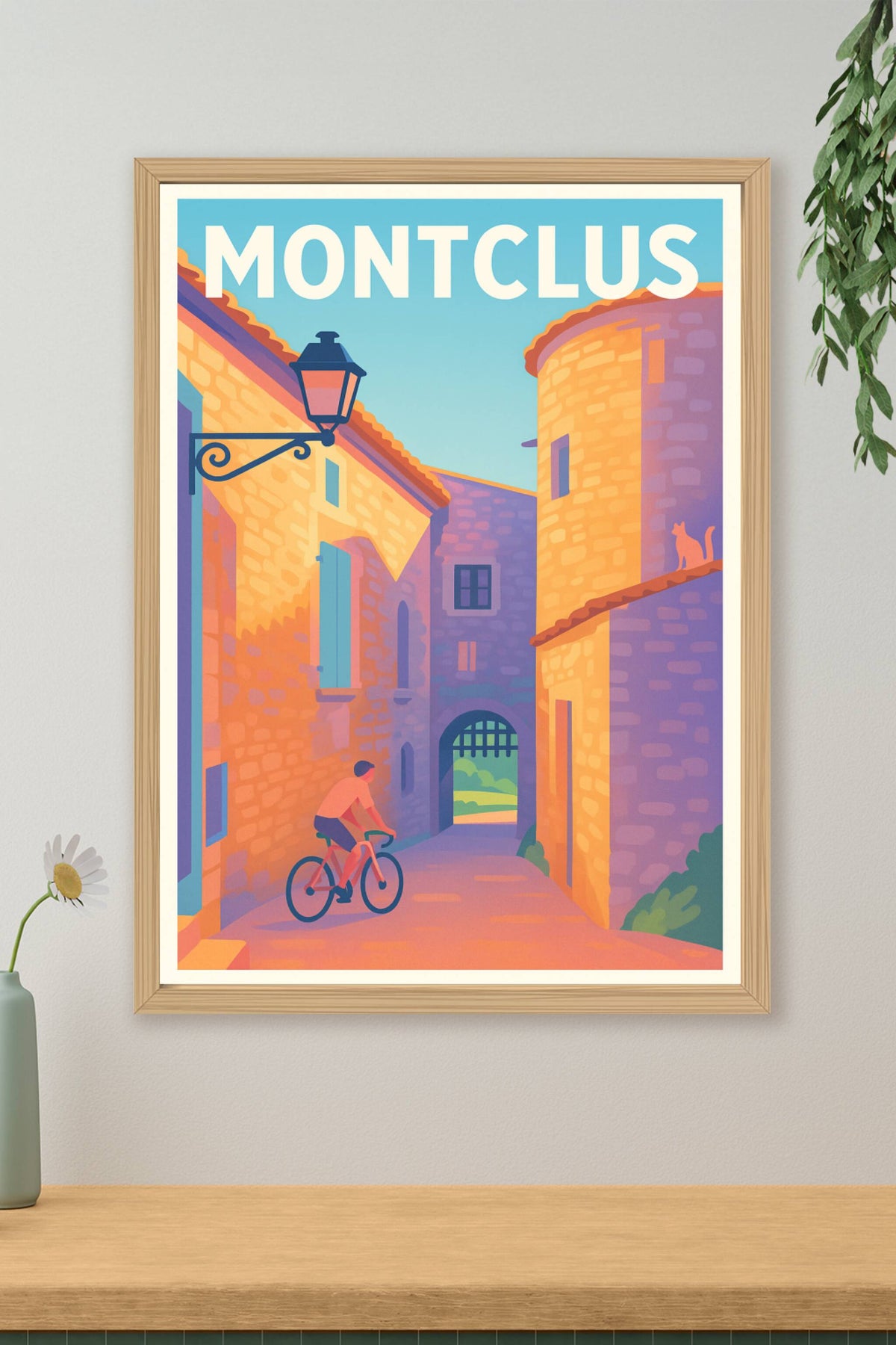 Affiche Montclus — Charme Médiéval en Douceur · poster d'art de Montclus