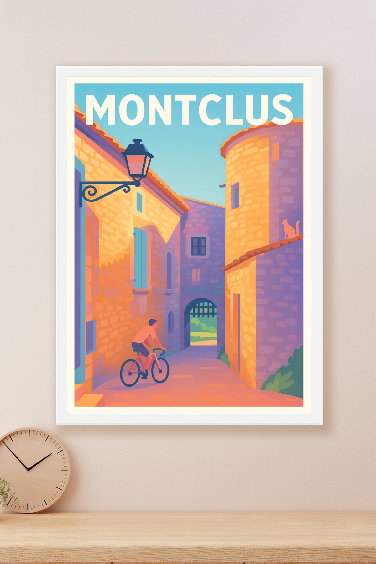 Affiche Montclus — Charme Médiéval en Douceur · poster d'art de Montclus