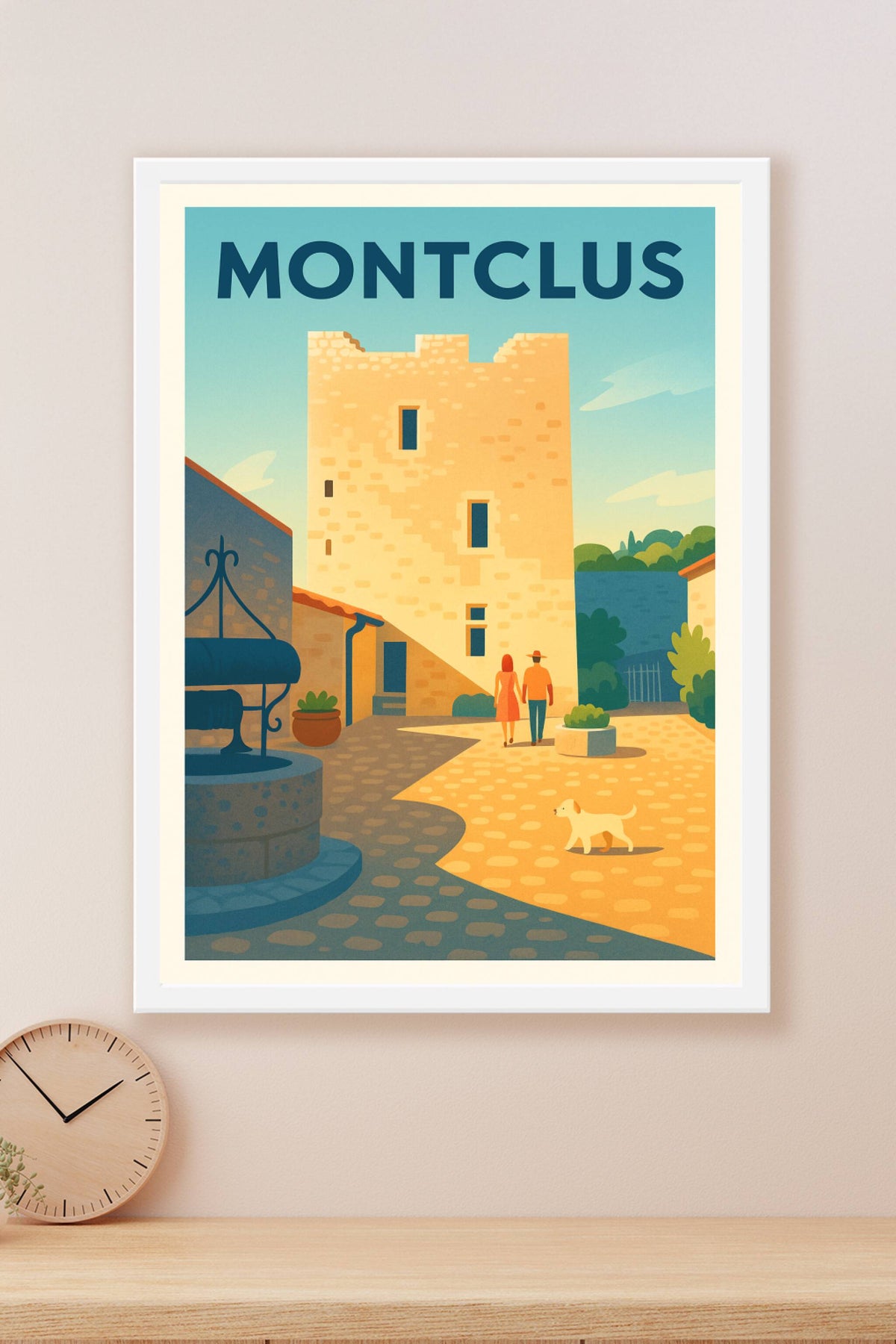 Affiche Montclus — Charme et sérénité au cœur du village · poster d'art de Montclus