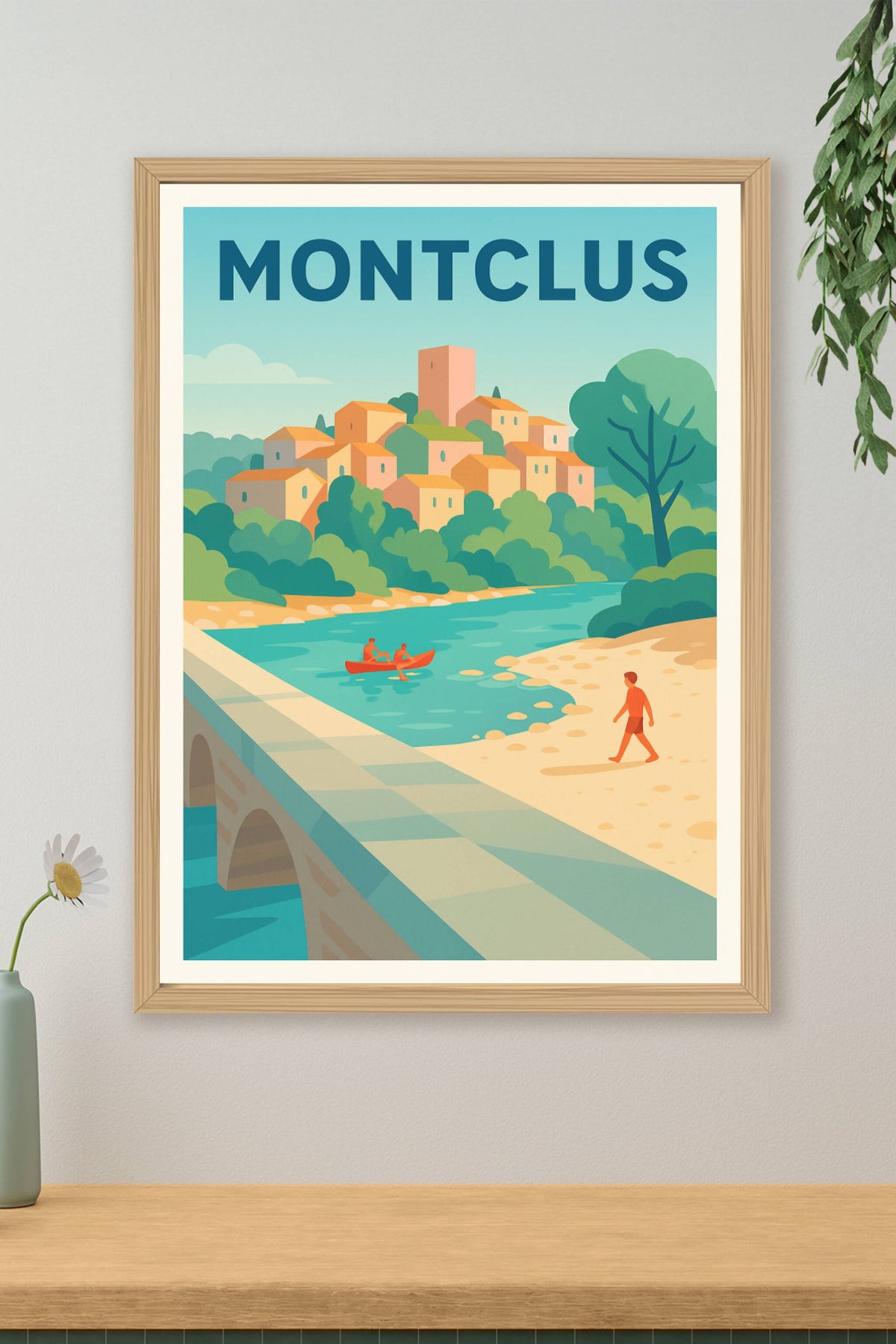 Affiche Montclus — Charme et sérénité en Vallée de la Cèze · poster d'art de Montclus