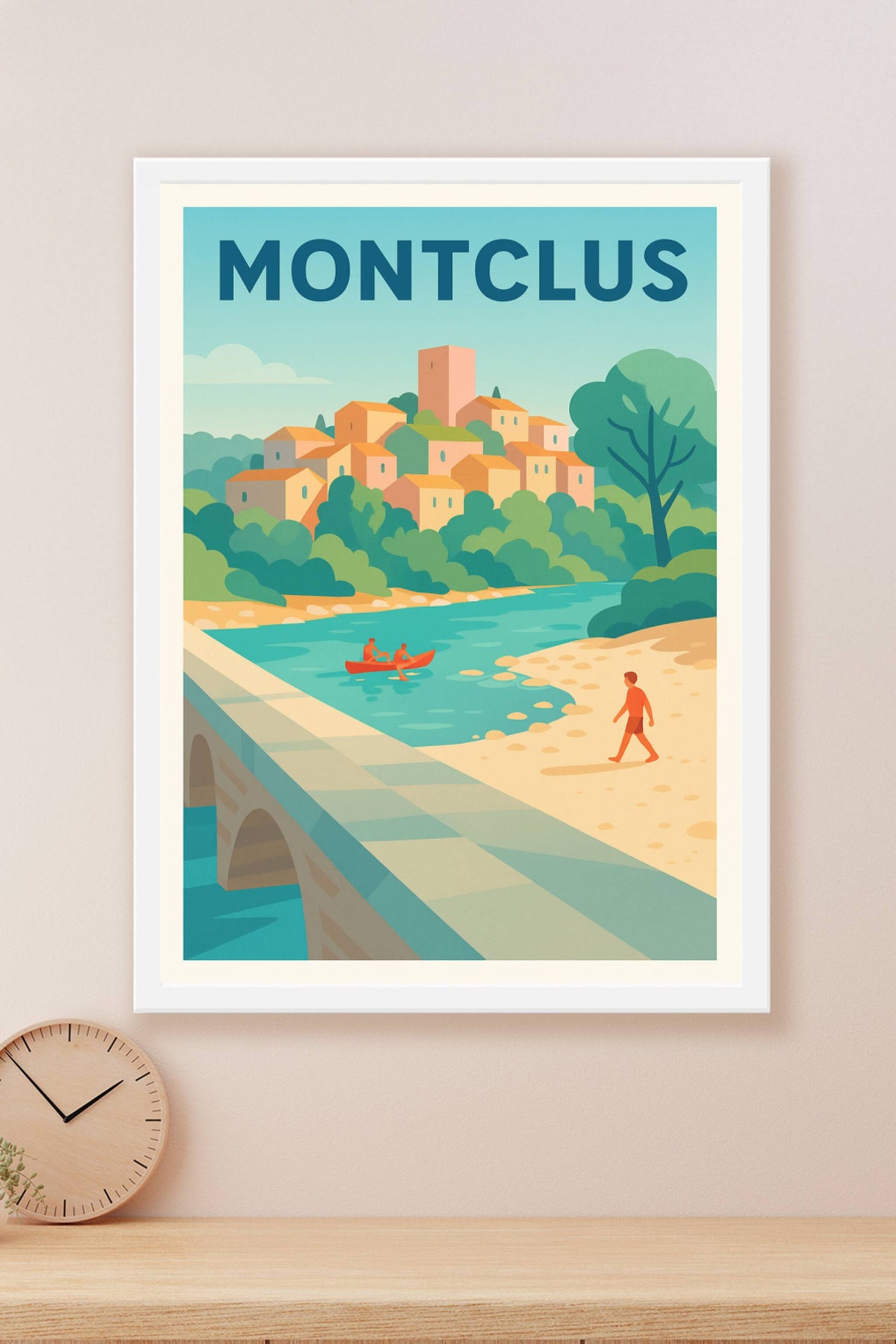 Affiche Montclus — Charme et sérénité en Vallée de la Cèze · poster d'art de Montclus