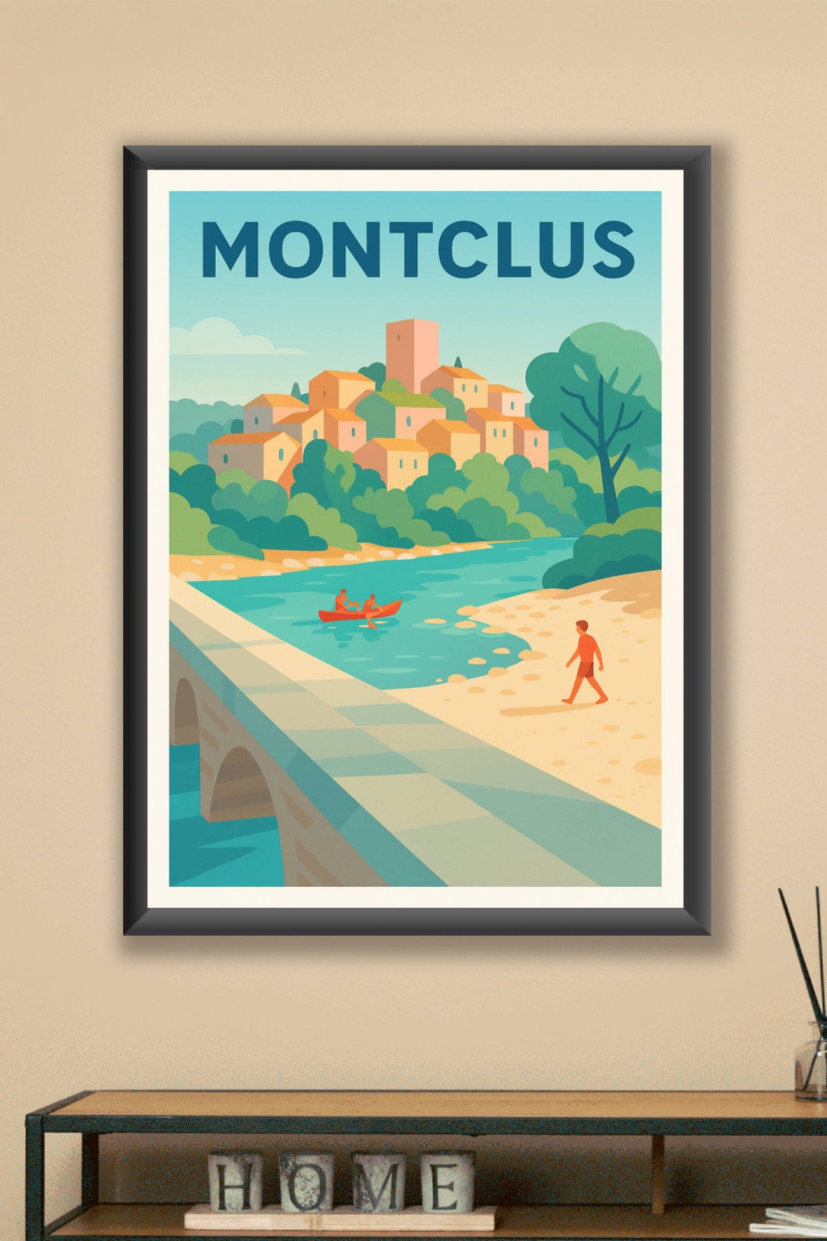Affiche Montclus — Charme et sérénité en Vallée de la Cèze · poster d'art de Montclus