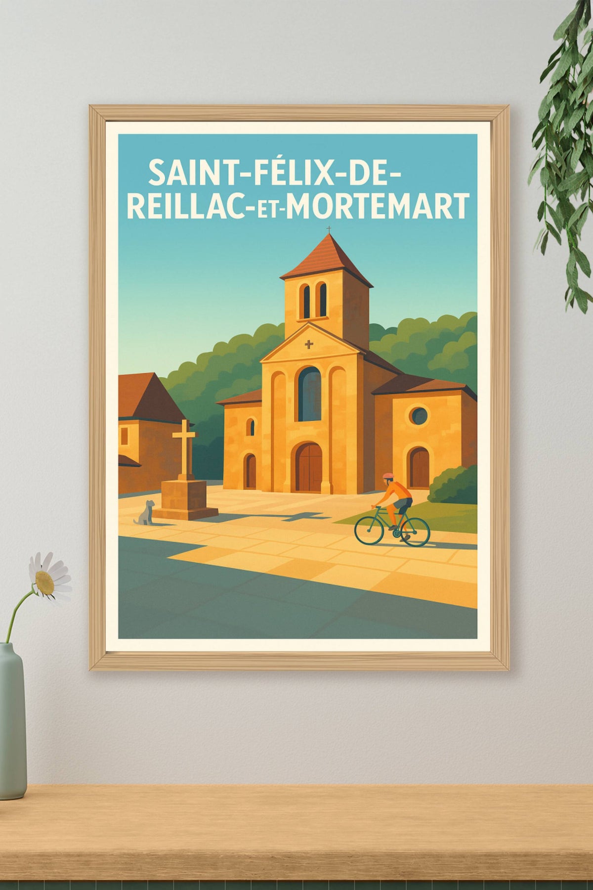 Affiche Saint-Félix-de-Reillac-et-Mortemart — Charme et sérénité au cœur du Périgord · poster d'art de Saint-Félix-de-Reillac-et-Mortemart