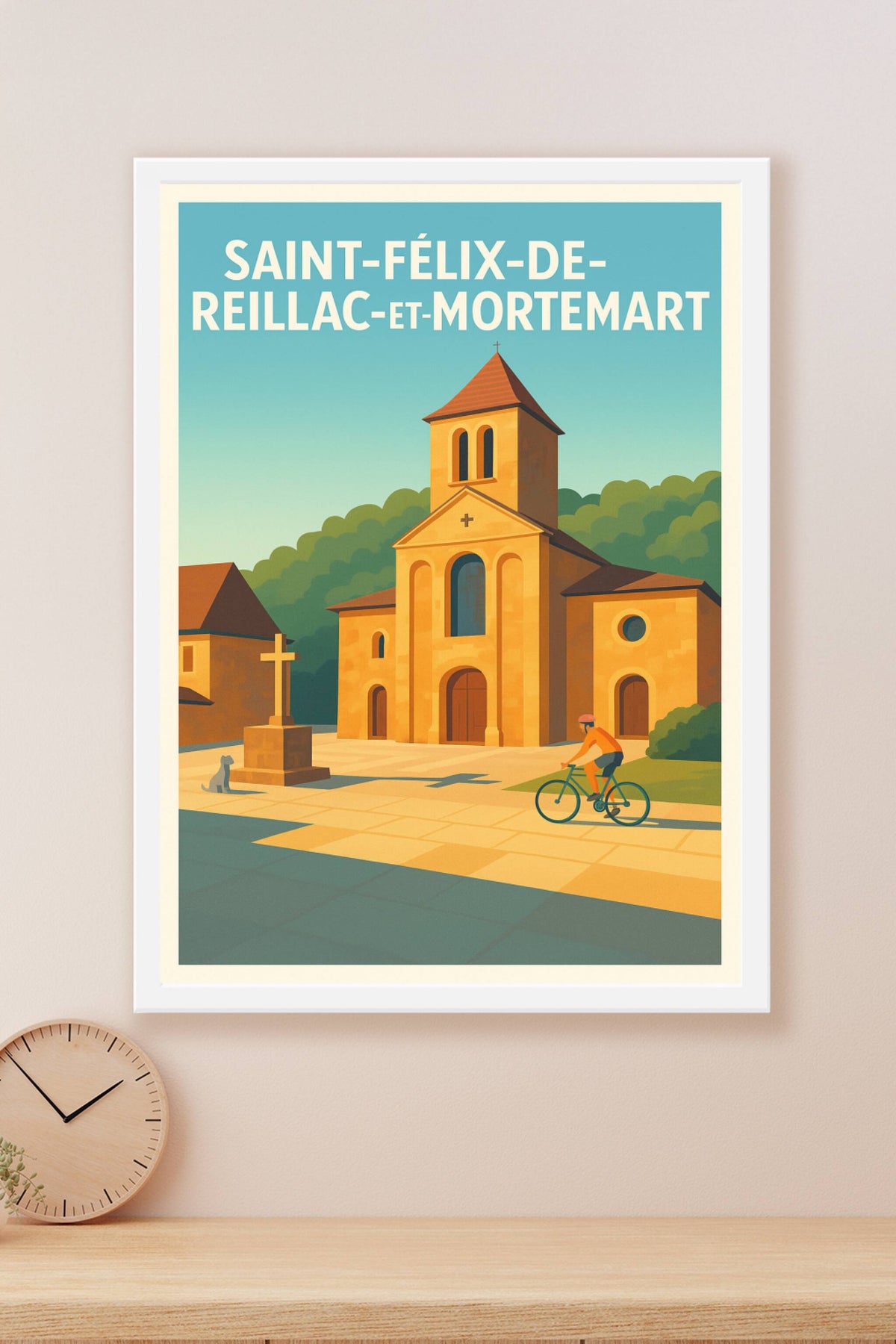 Affiche Saint-Félix-de-Reillac-et-Mortemart — Charme et sérénité au cœur du Périgord · poster d'art de Saint-Félix-de-Reillac-et-Mortemart